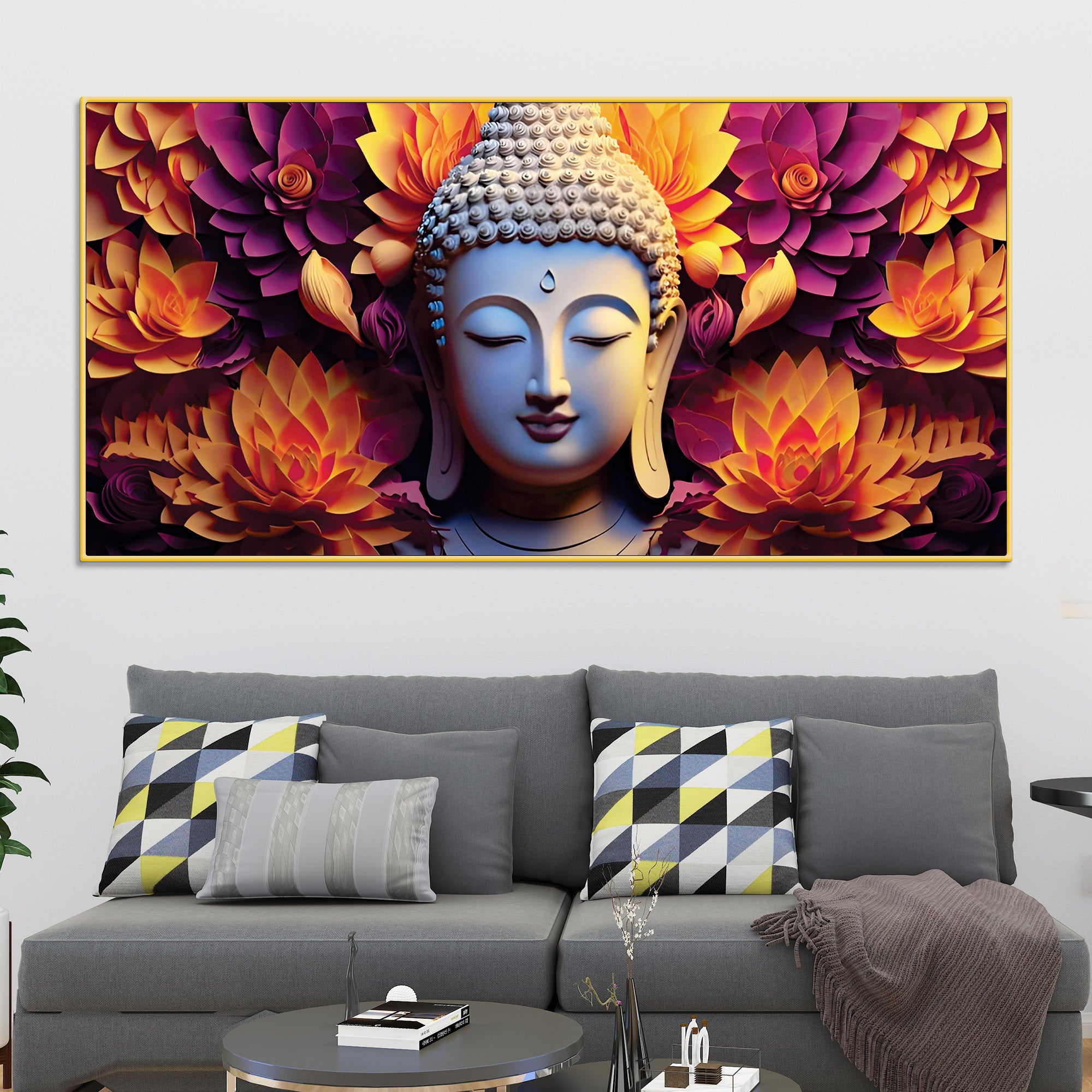 Buddha Wall Painting Decor for Modern Wall Design