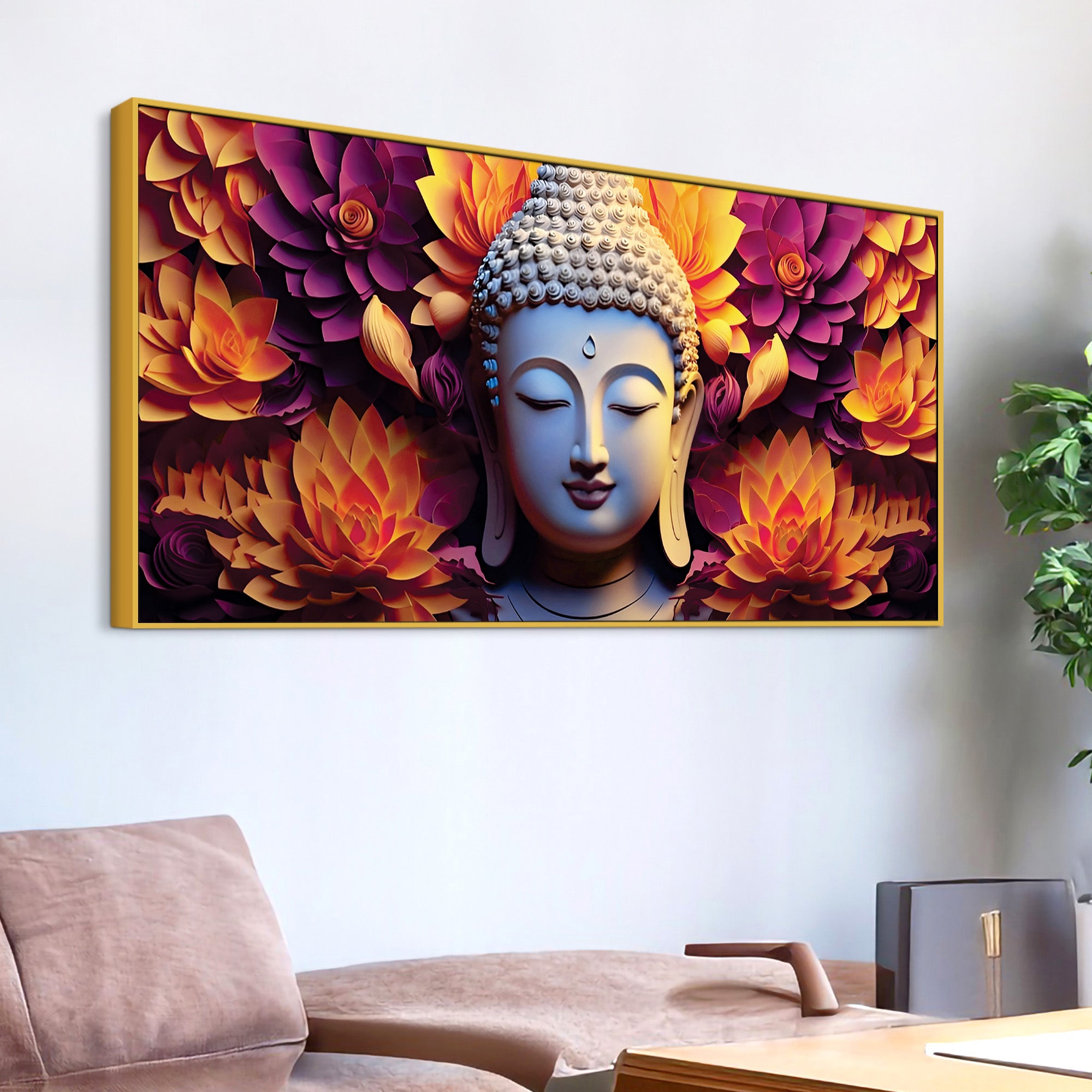 Buddha Wall Painting Decor for Modern Wall Design