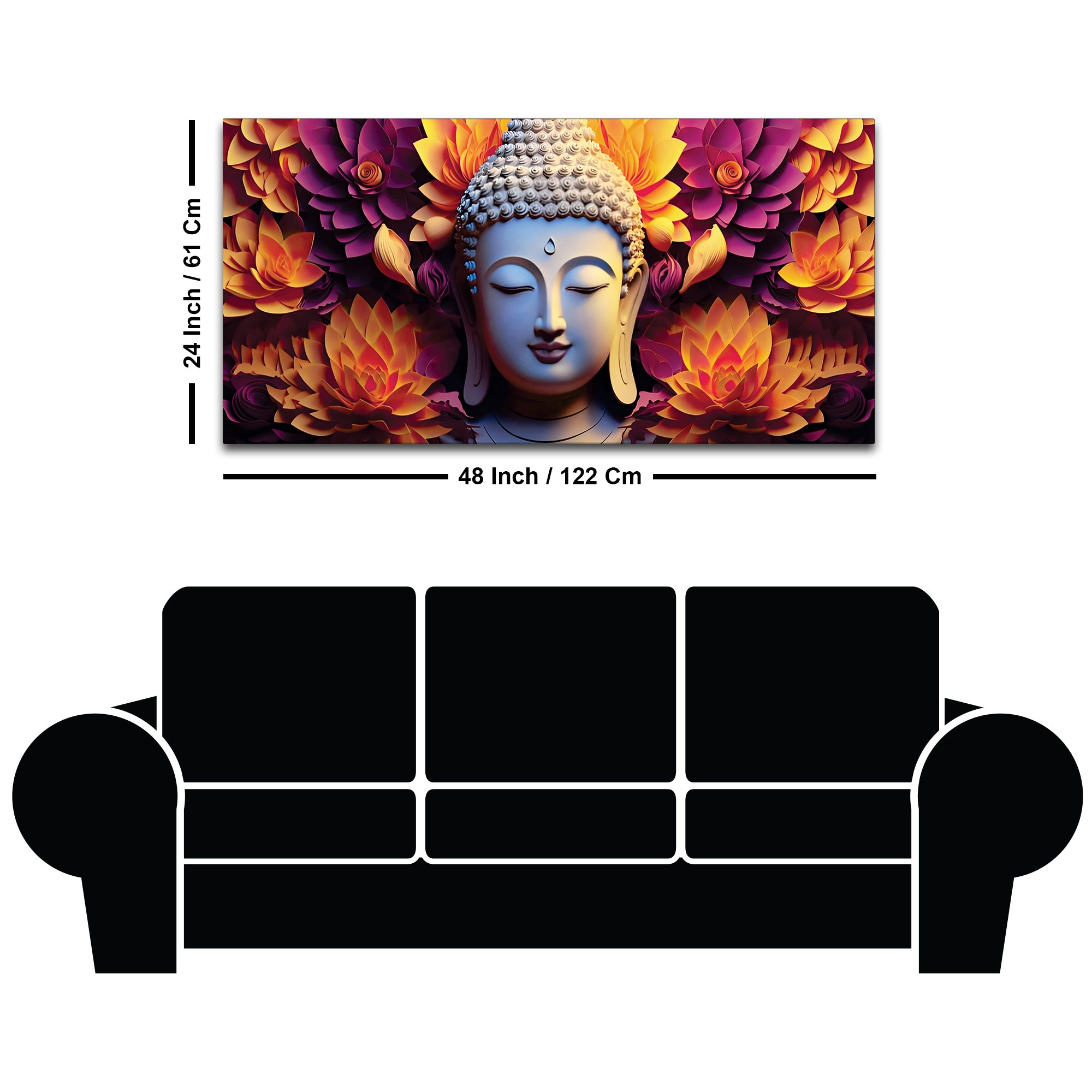 Buddha Wall Painting Decor for Modern Wall Design