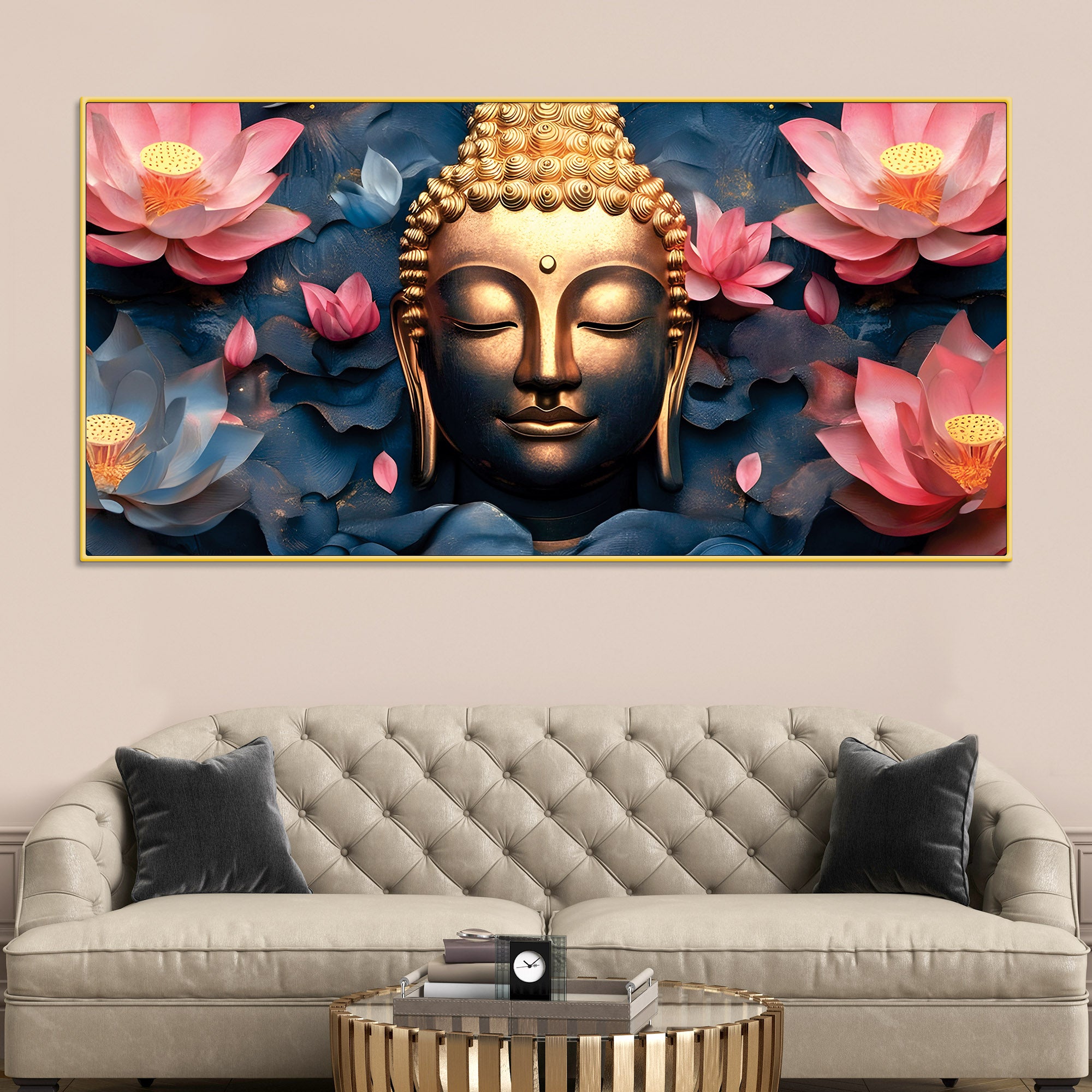 Buddha Wall Painting for Luxury Home Décor