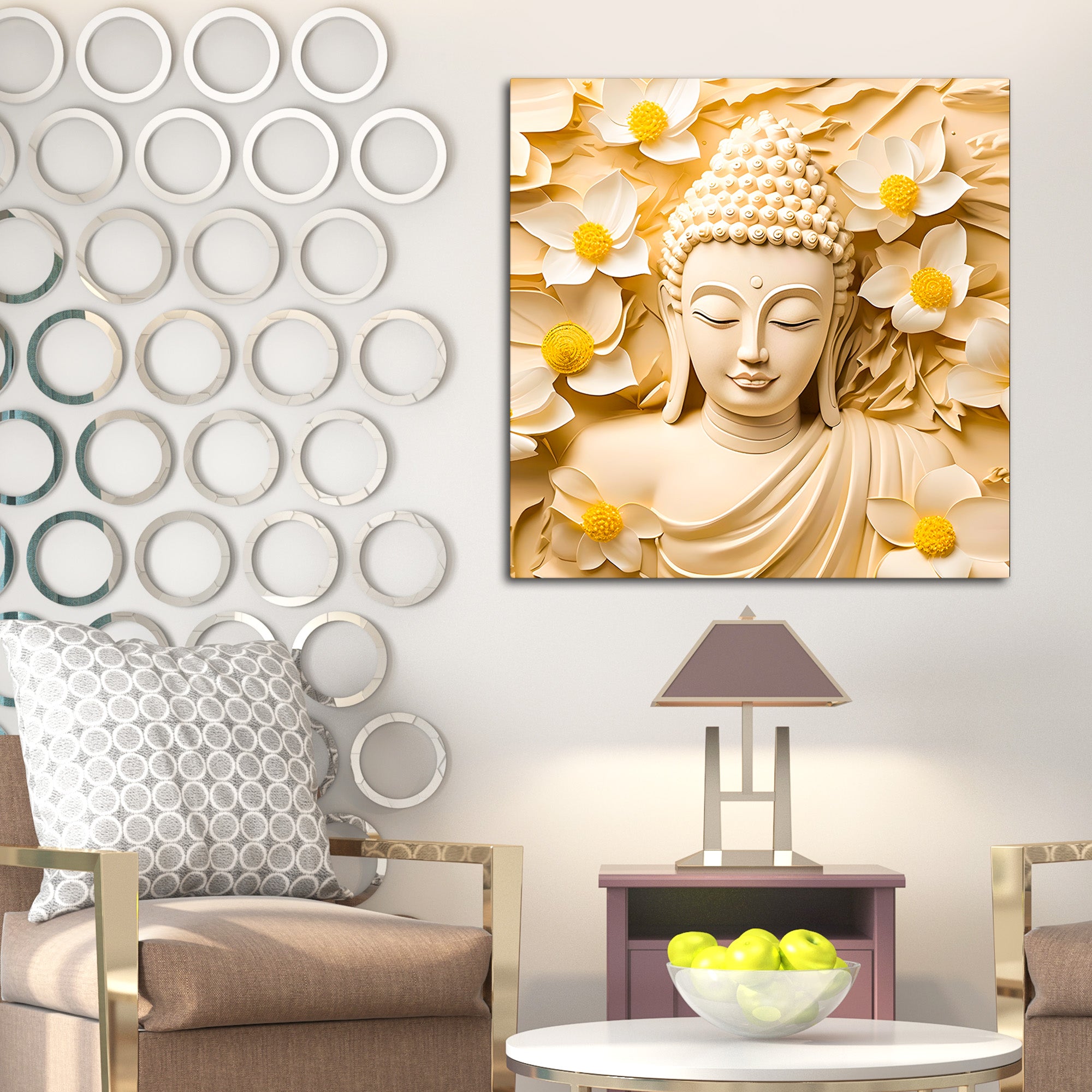 Buddha Wall Painting for Modern Home Interiors