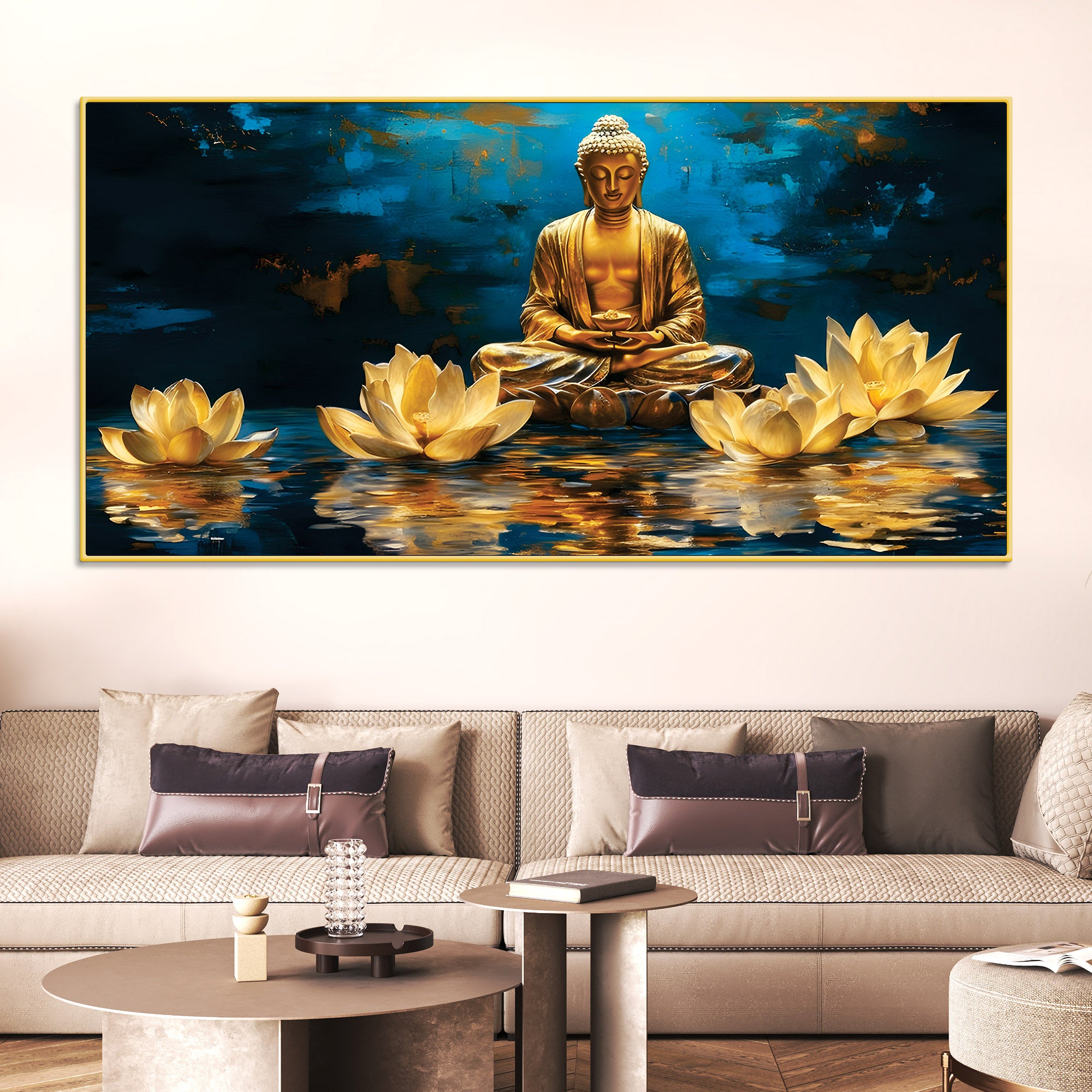 Buddha Wall Painting for Peaceful Home Decor