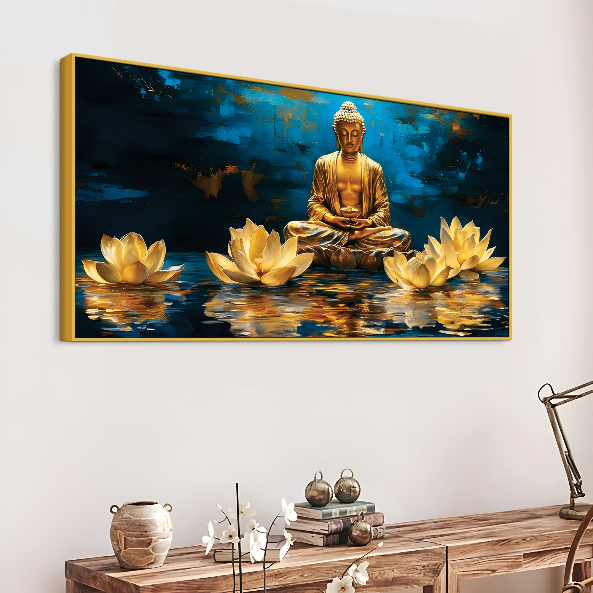 Buddha Wall Painting for Peaceful Home Decor