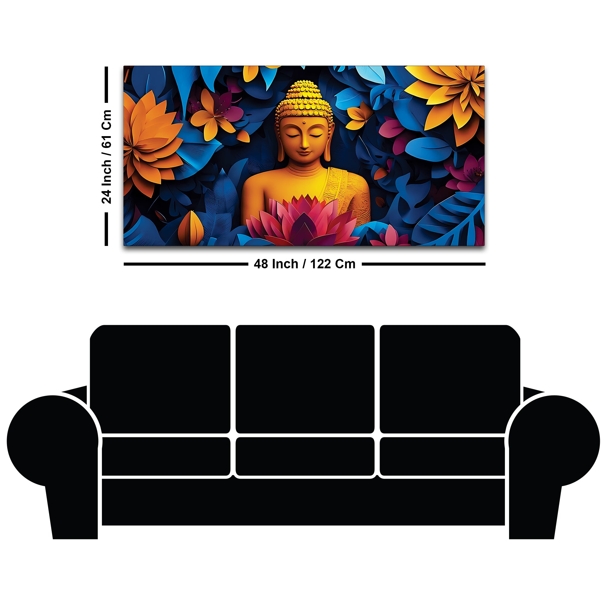 Buddha Wisdom Painting for Spiritual Decor