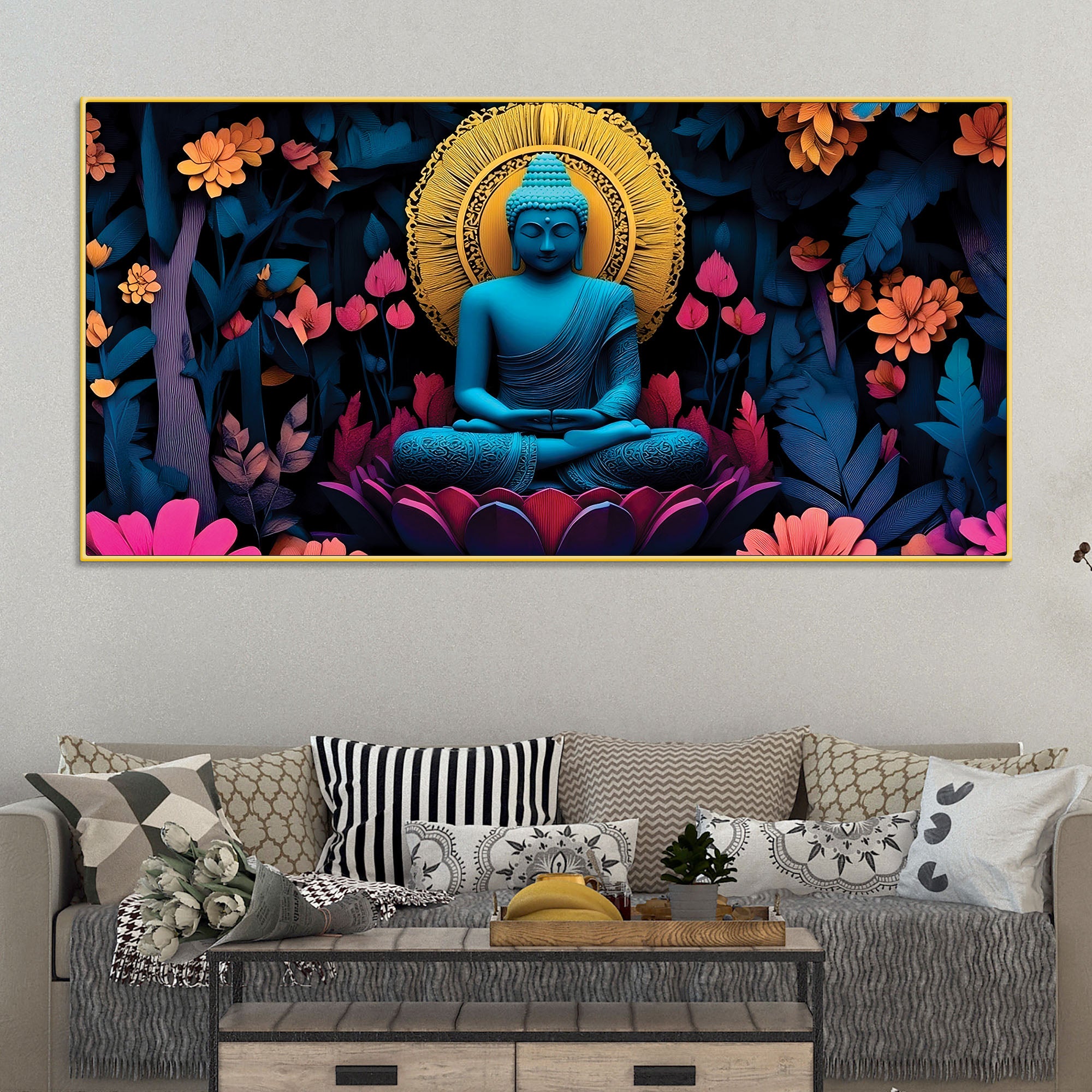 Buddha Yoga Painting for Meditation Spaces