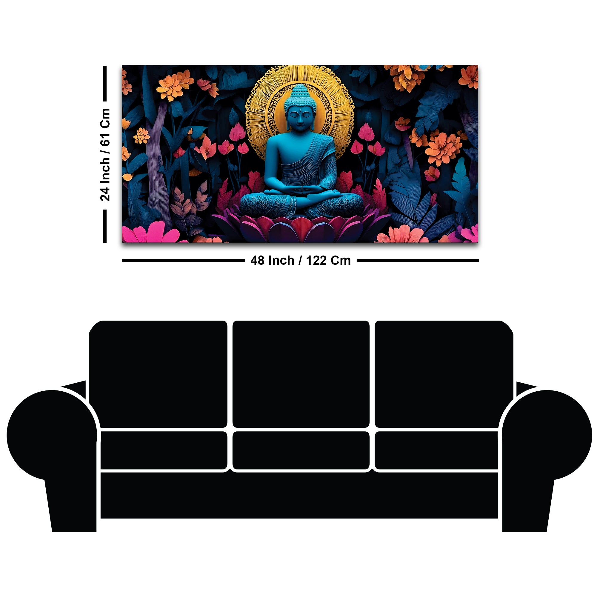 Buddha Yoga Painting for Meditation Spaces