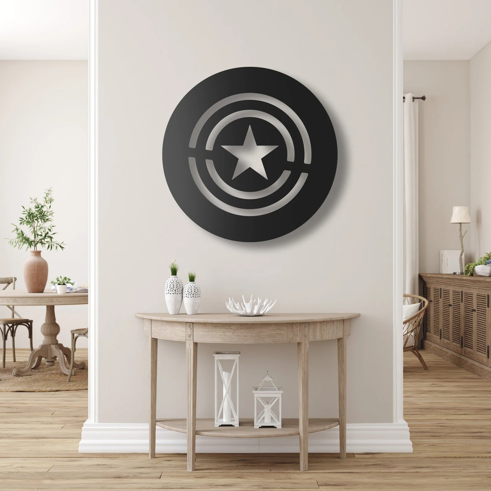Captain America Shield Wall Metal Art Decor