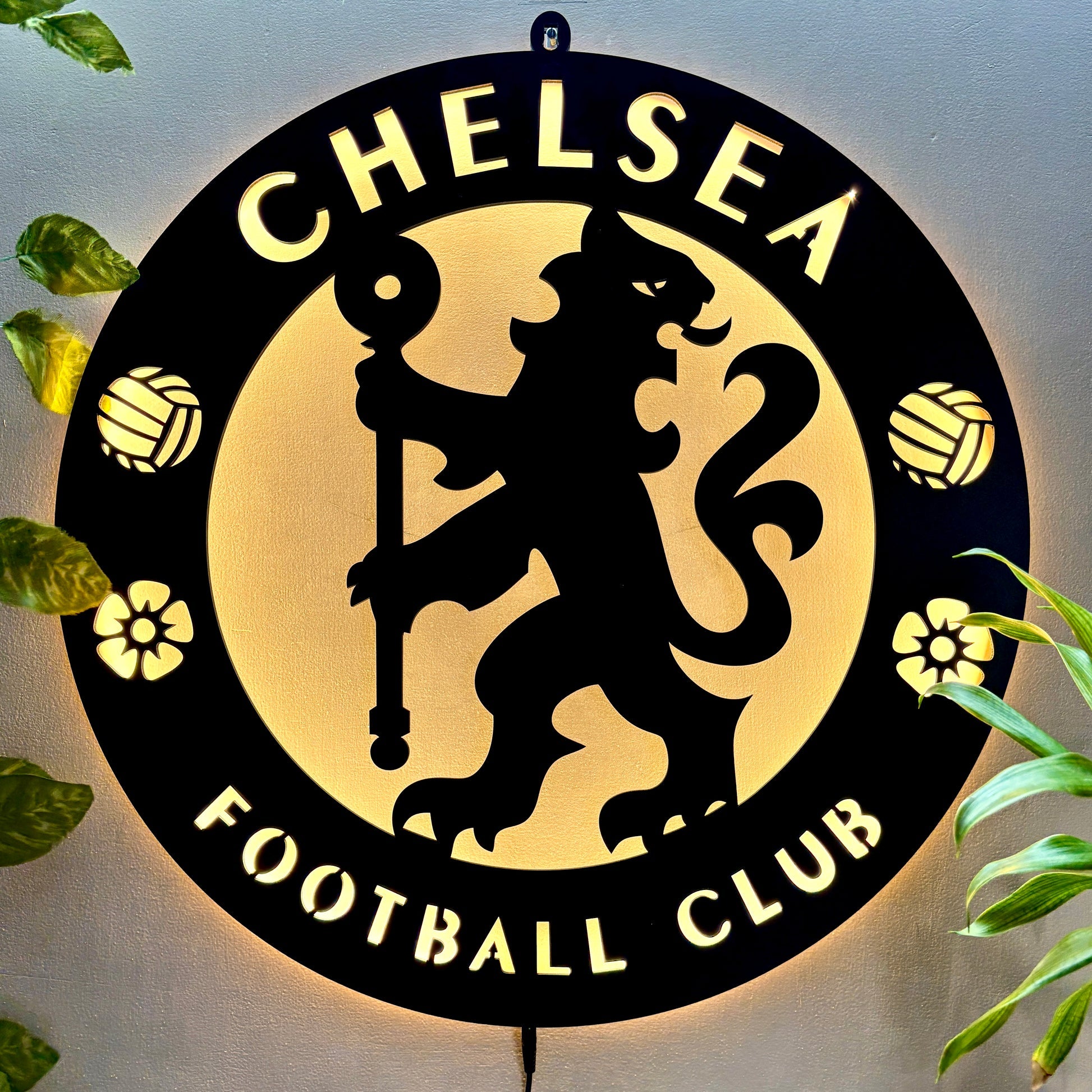 Chelsea Football Club LED Wall Hanging Light for Fan Wall Decor