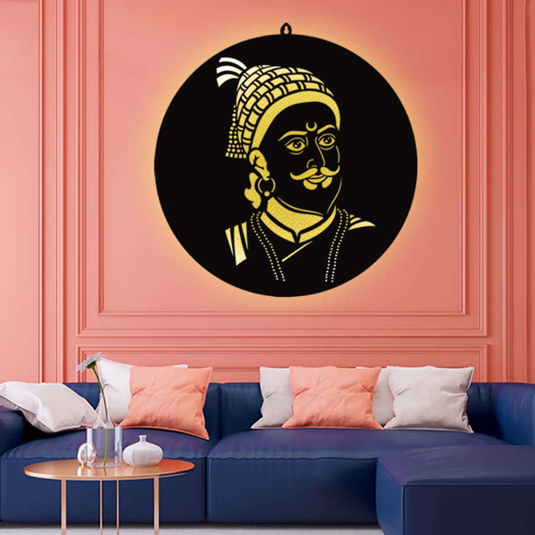 Chhatrapati Shivaji Maharaj LED Wall Frame for Wall Decor