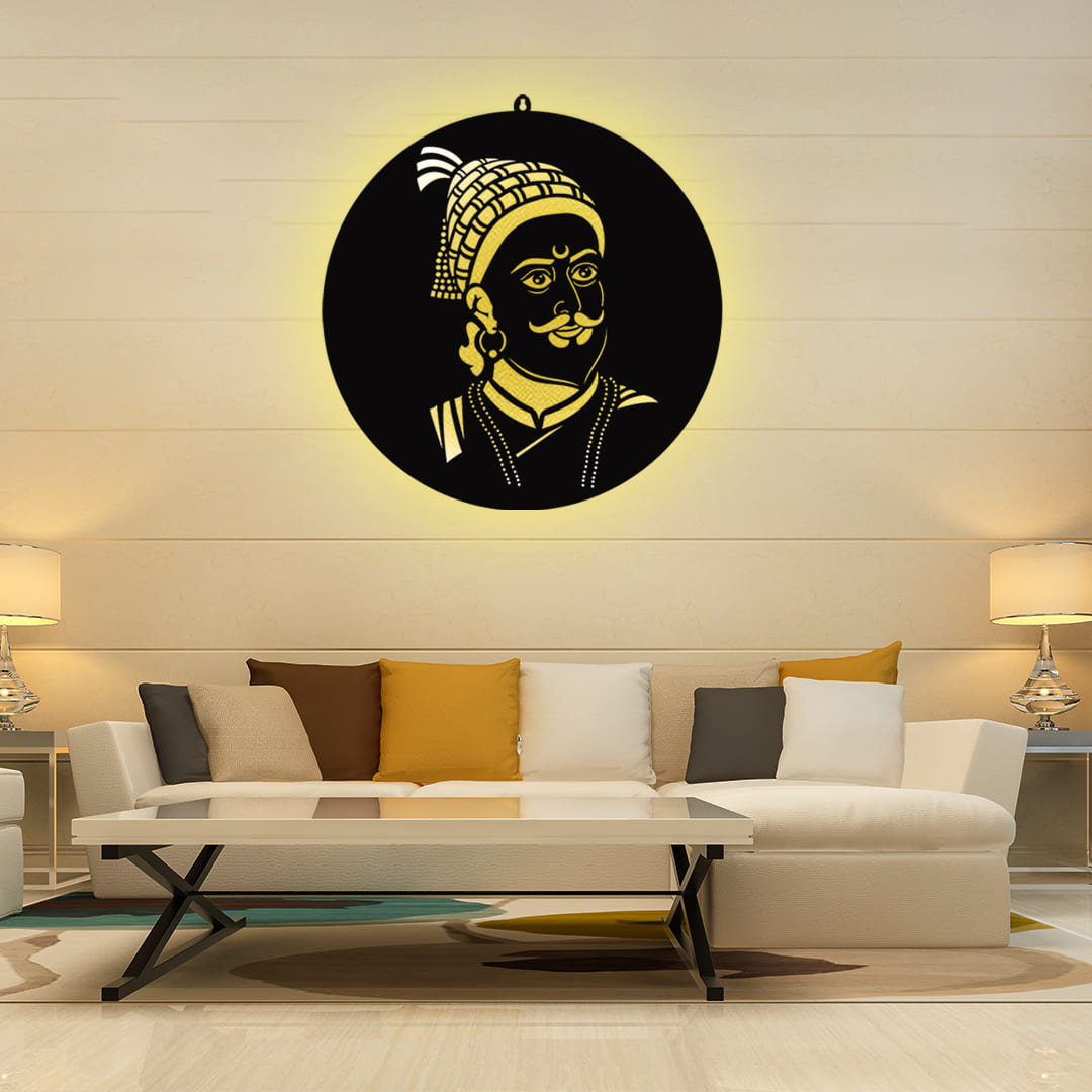 Chhatrapati Shivaji Maharaj LED Wall Frame for Wall Decor
