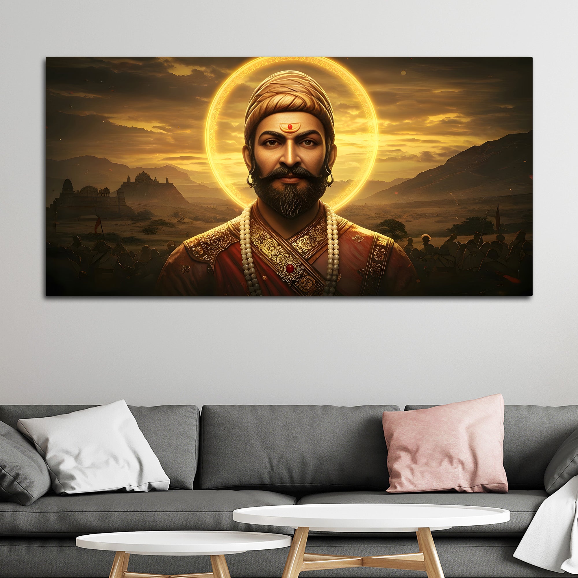 Chhatrapati Shivaji Maharaj Luxury Wall Painting