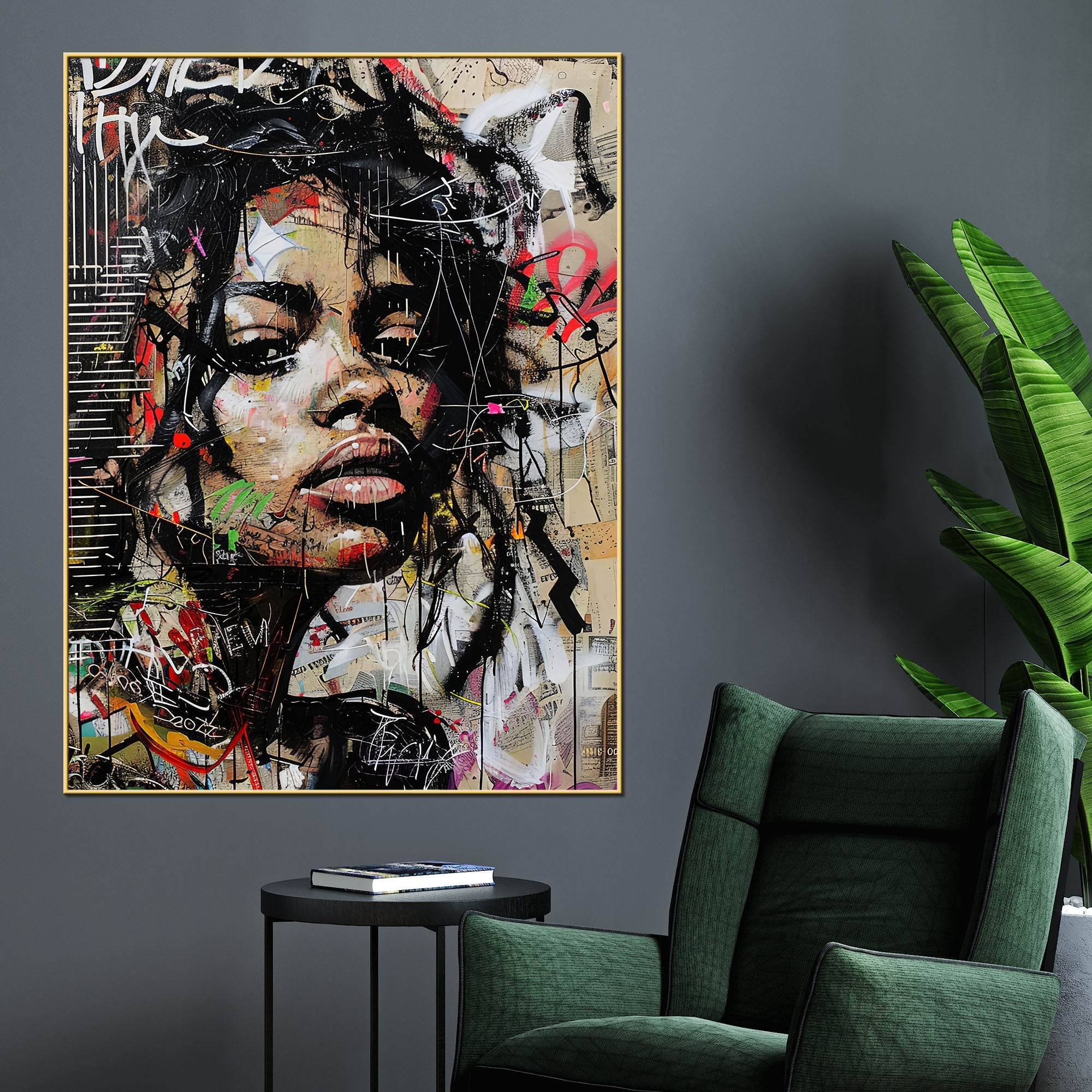 City Muse Street Queen Cotton Canvas Wall Painting