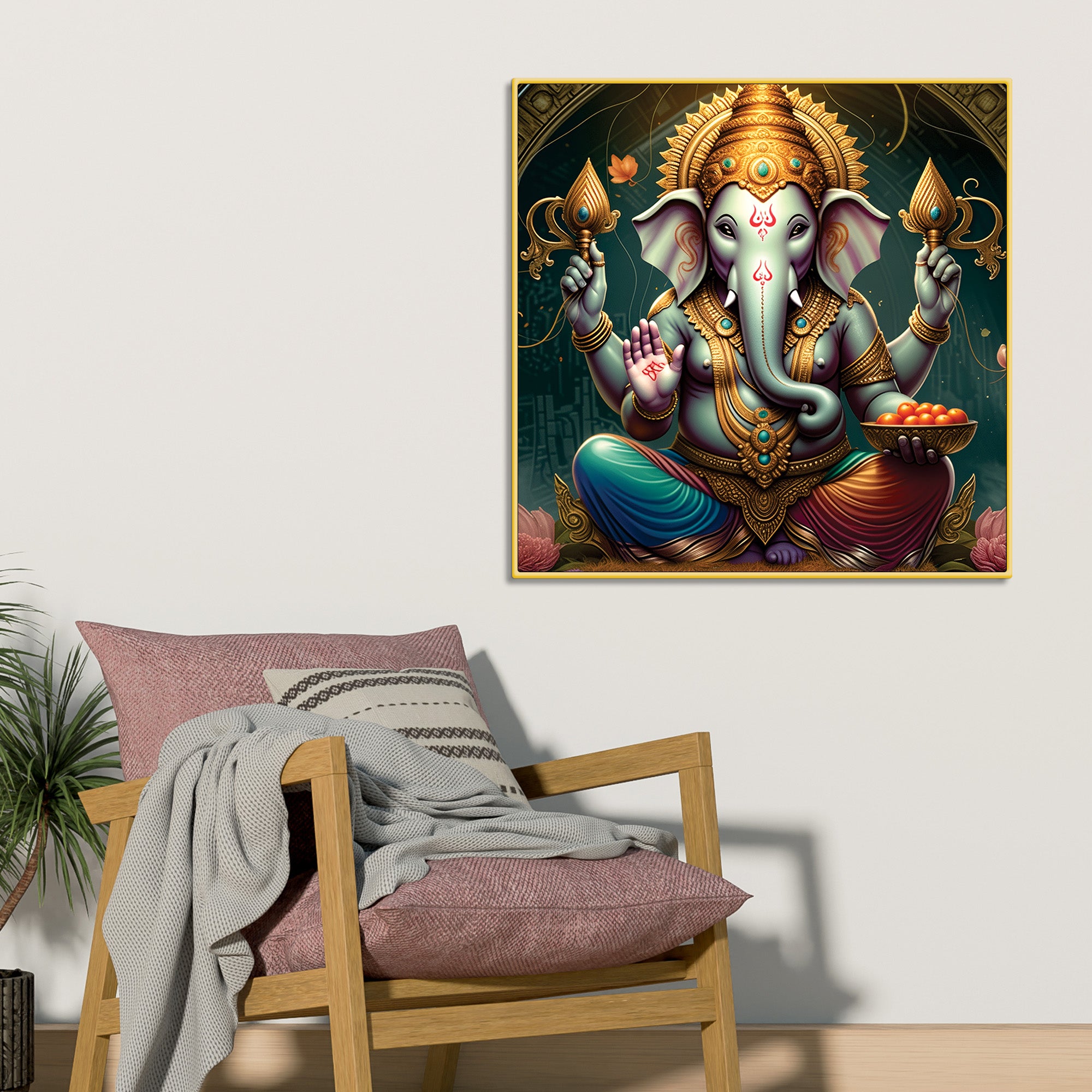 classic-ganesha-wall-canvas-painting