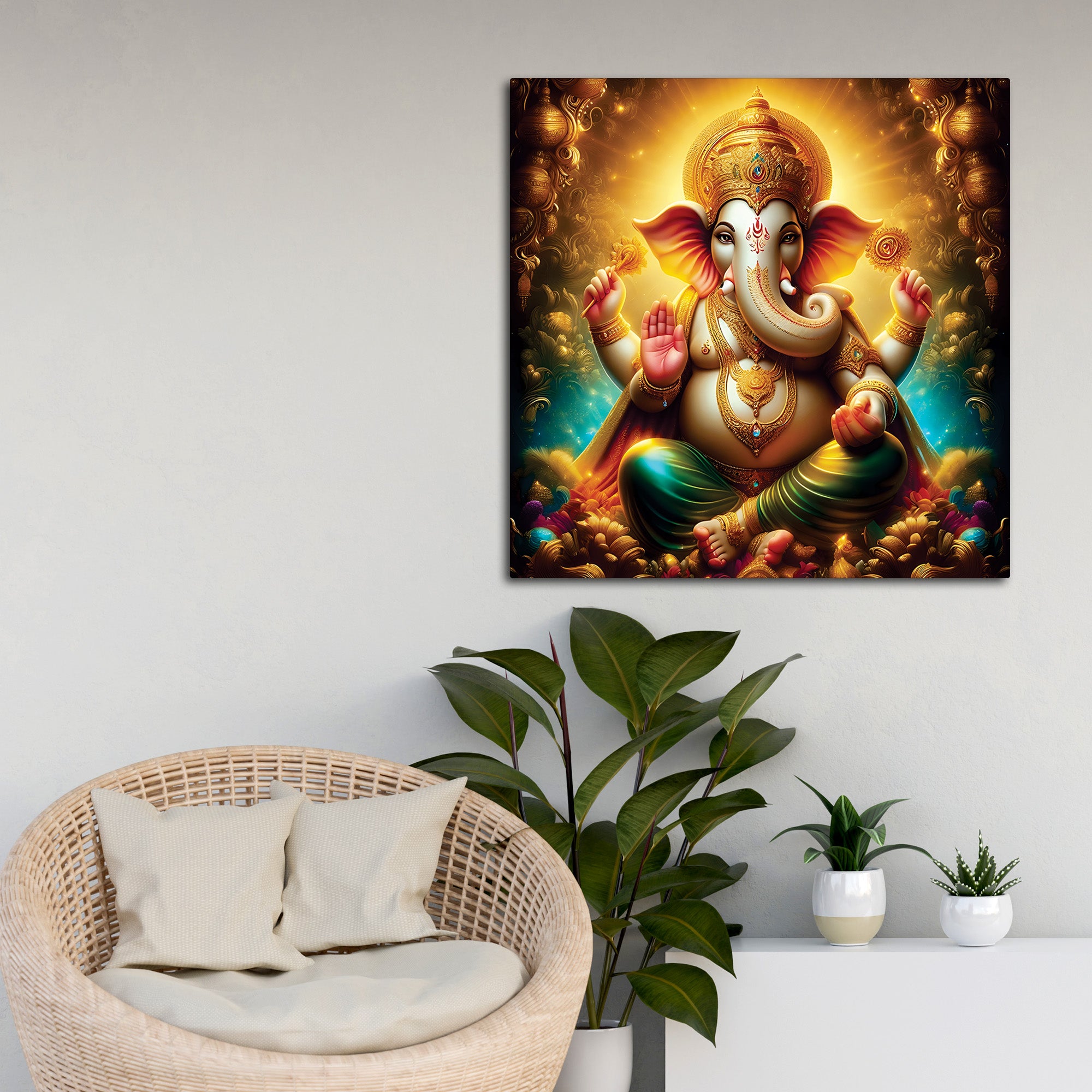 Classic Ganpati Bappa God Wall Painting