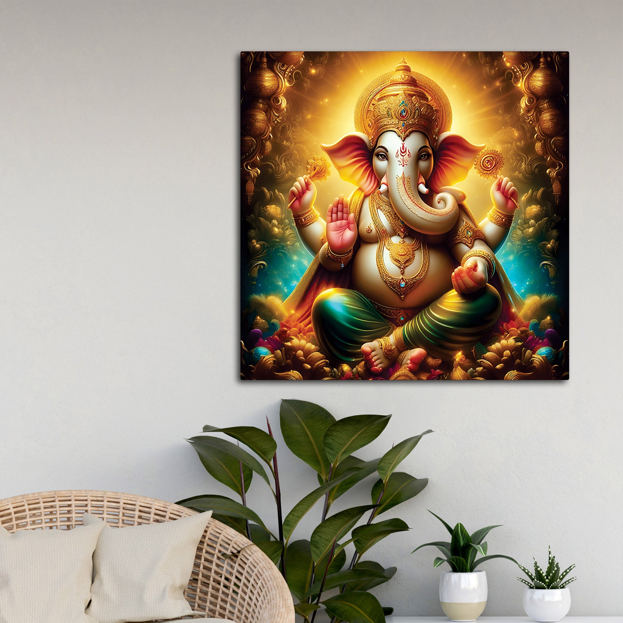 Classic Ganpati Bappa God Wall Painting