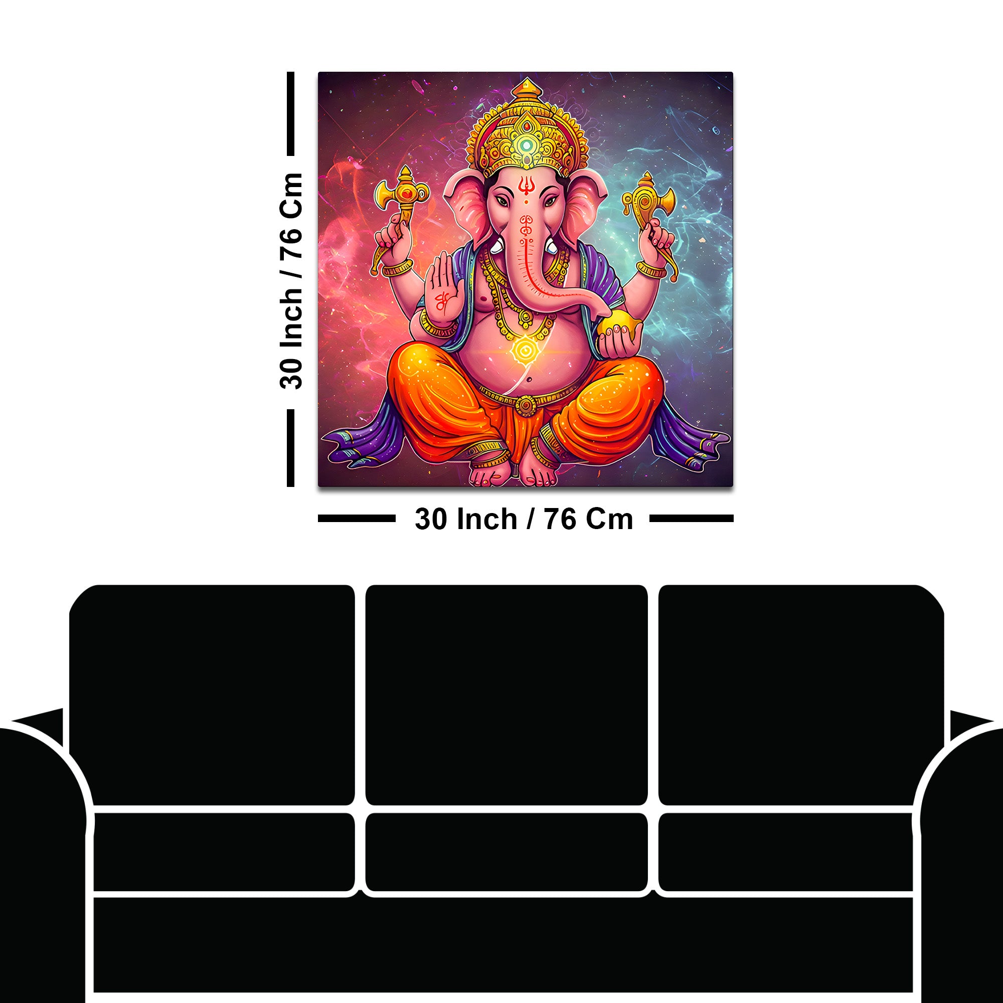 Classic Ganpati Bappa Painting for Living Room Decor