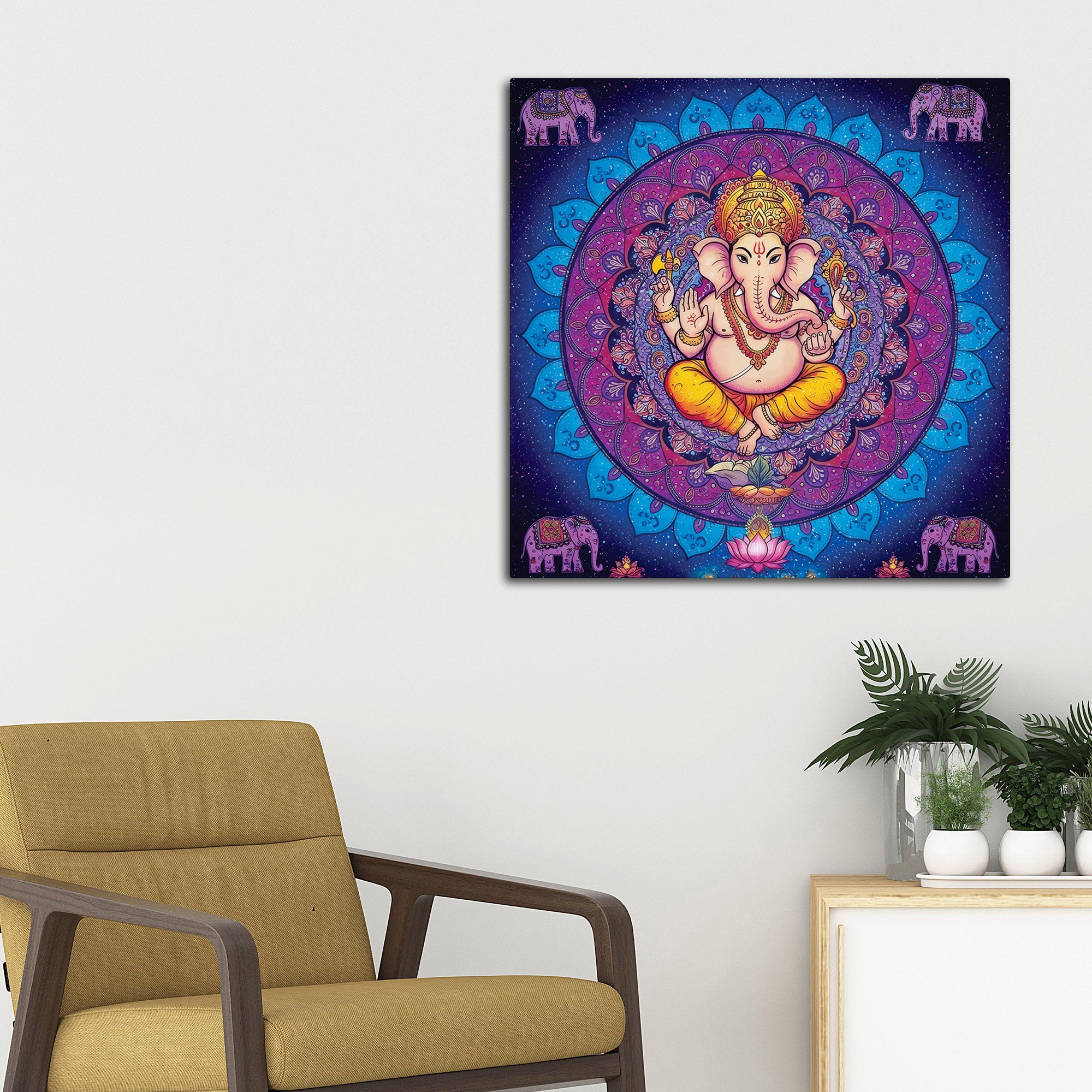 Classic Hindu Ganesh Ji Painting for Home Decoration