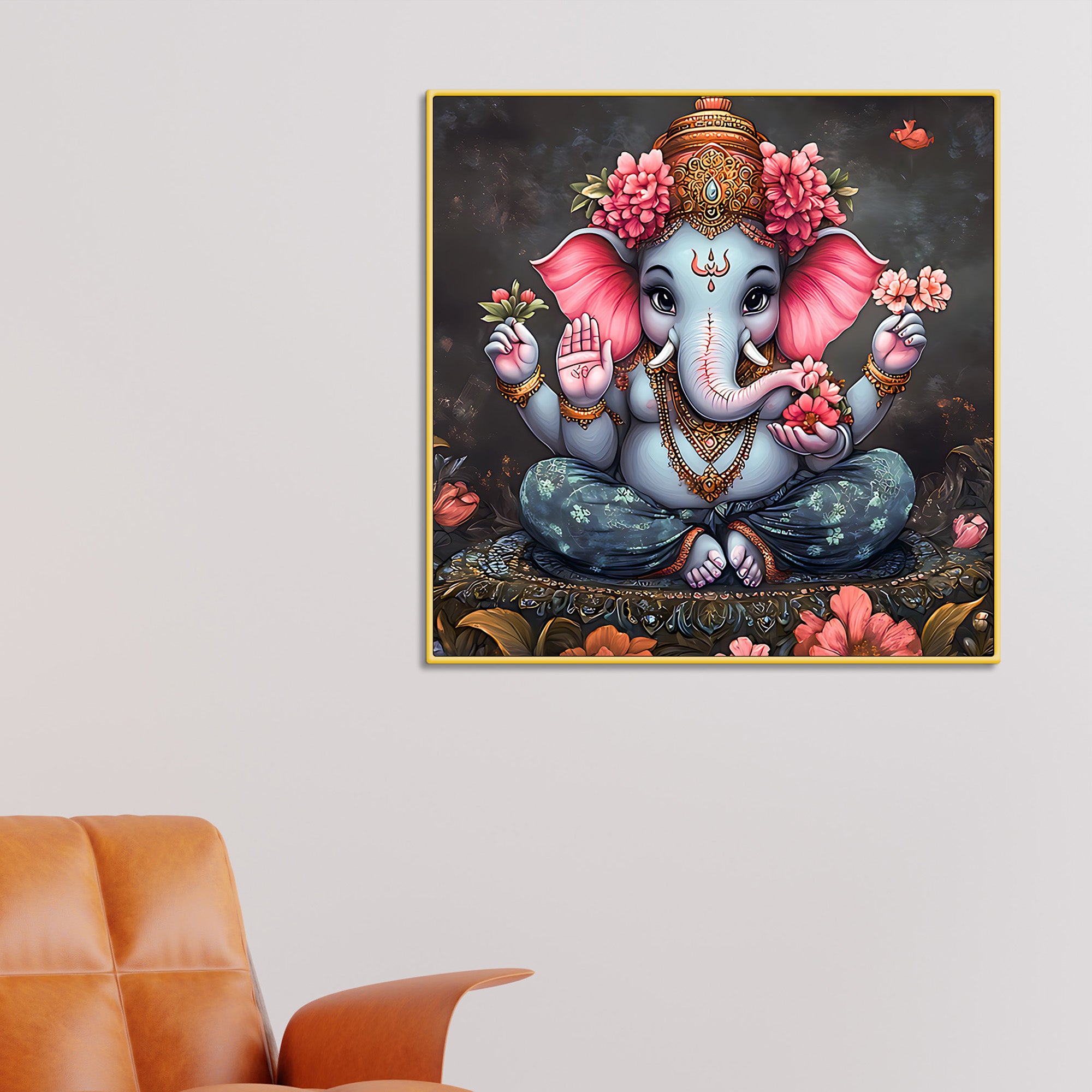 classic-hindu-god-ganpati-wall-painting