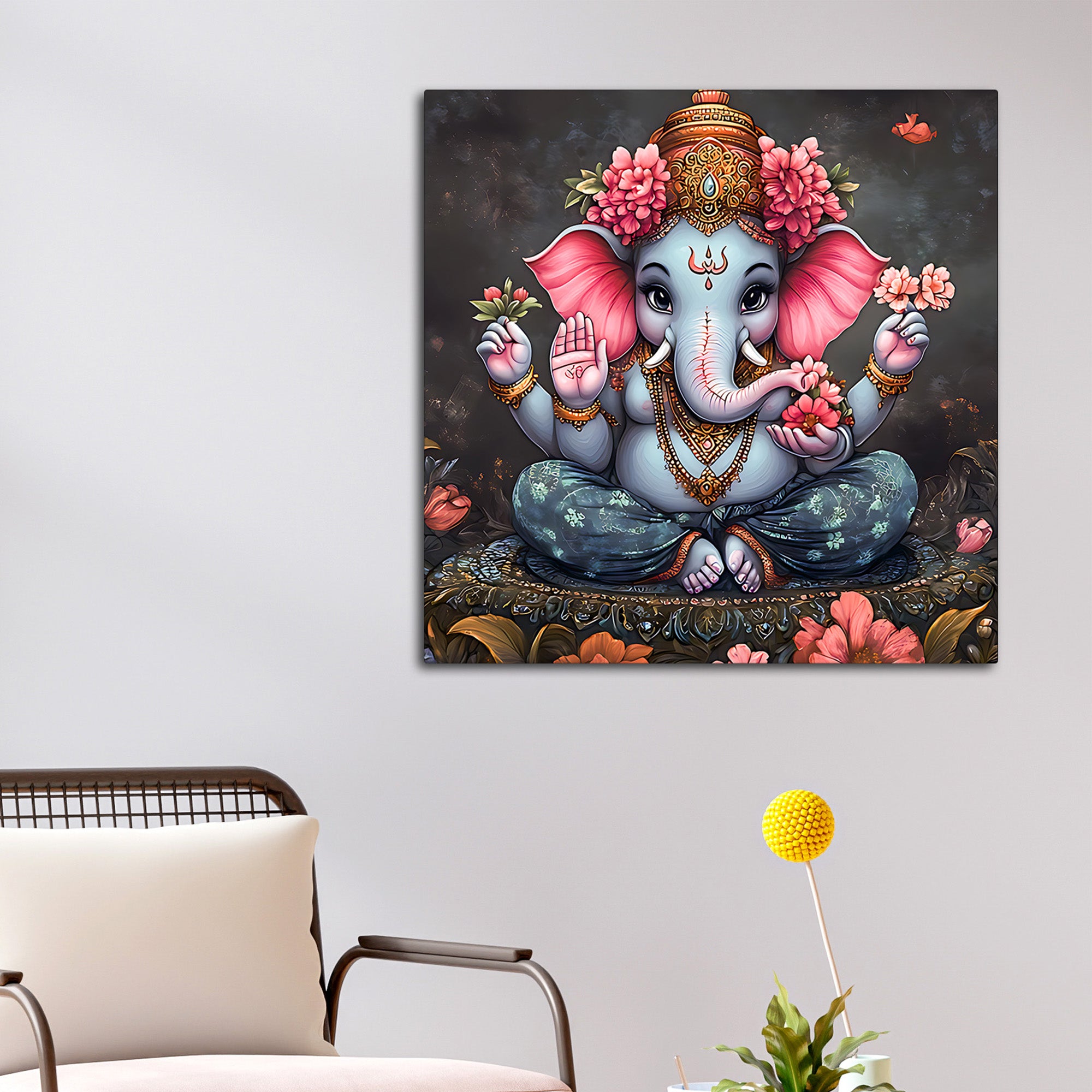 Classic Hindu God Ganpati Wall Painting