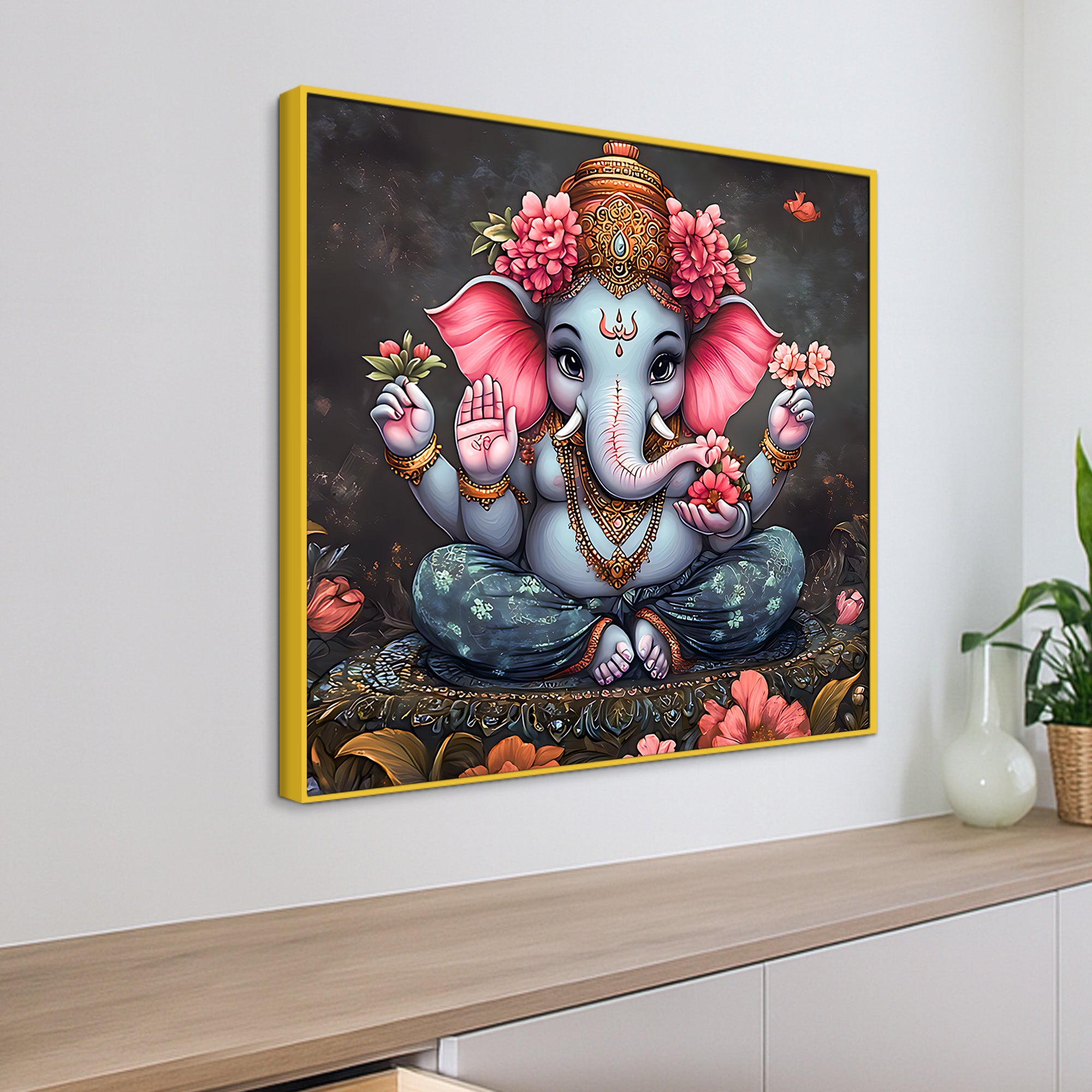 Classic Hindu God Ganpati Wall Painting