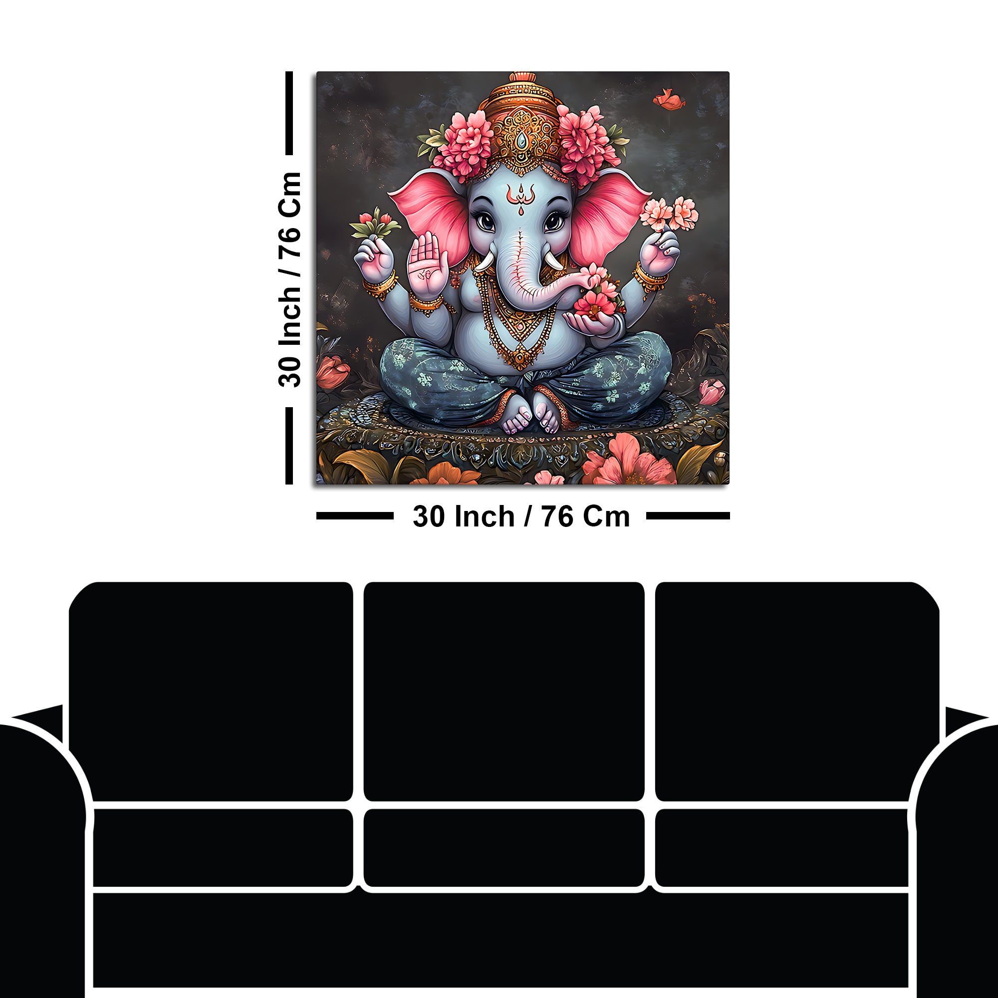 Classic Hindu God Ganpati Wall Painting