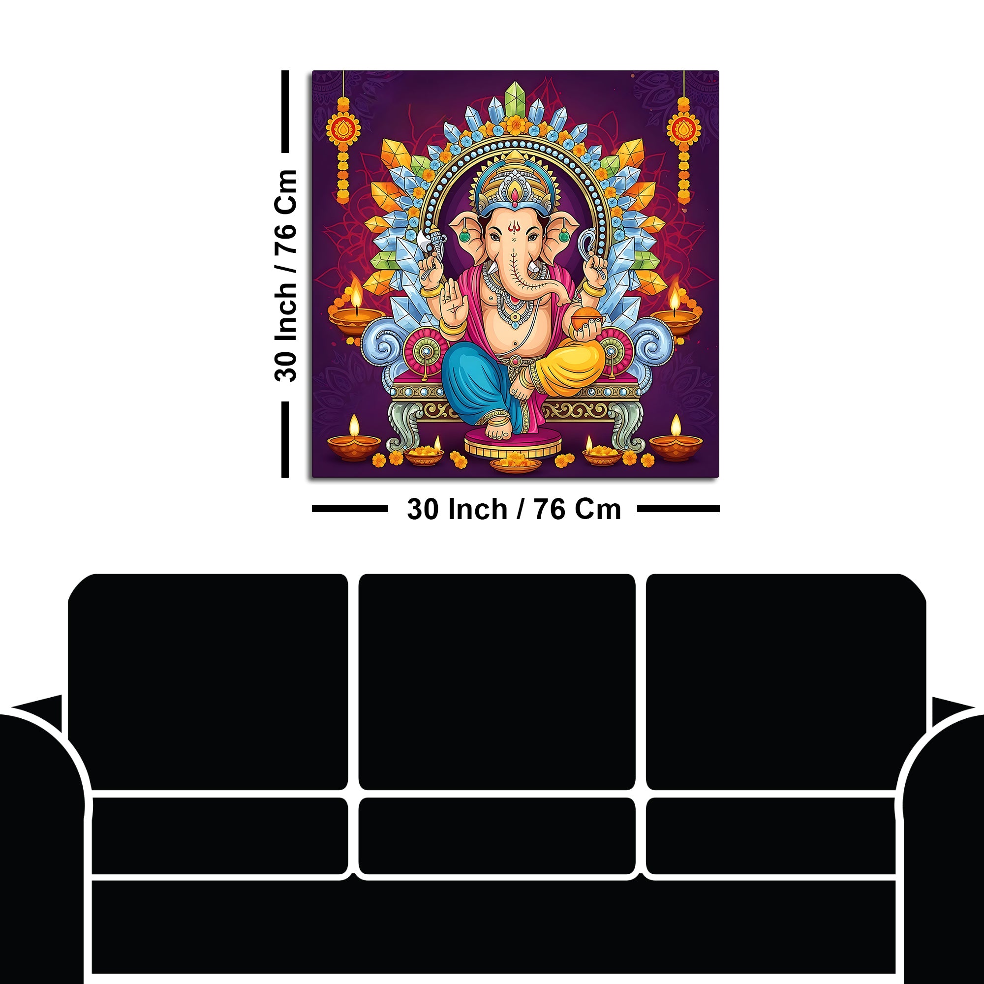 Classic Indian Ganesha Painting for Home