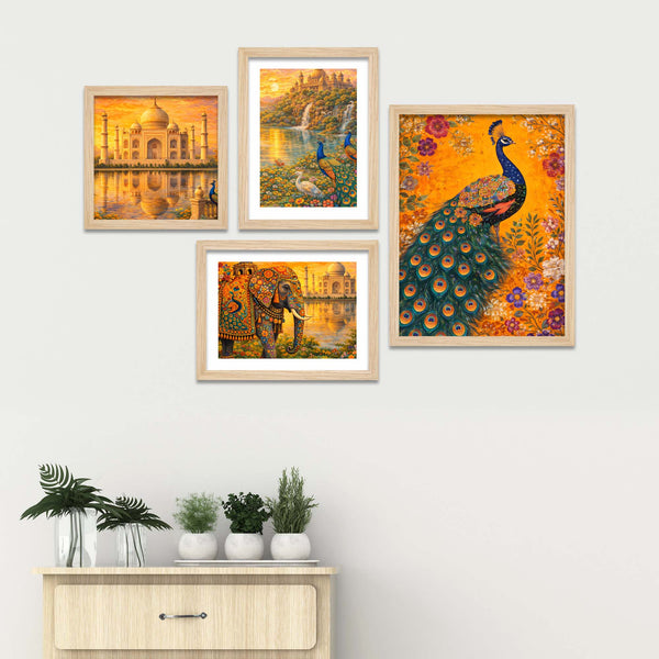 classic-indian-royal-art-wall-frame-set-of-four