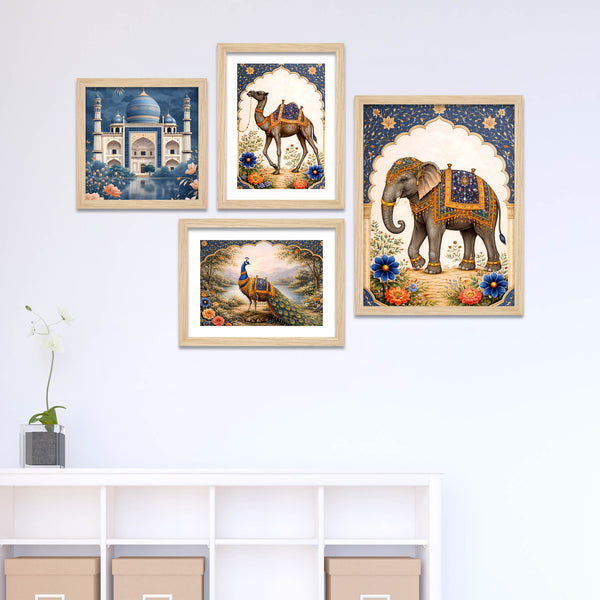 classic-indian-royal-decor-wall-frame-set-of-four