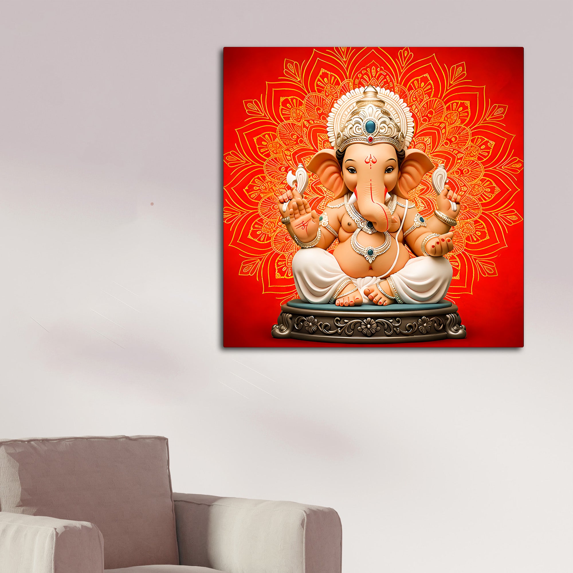 Classic Lord Ganpati Bappa Wall Painting