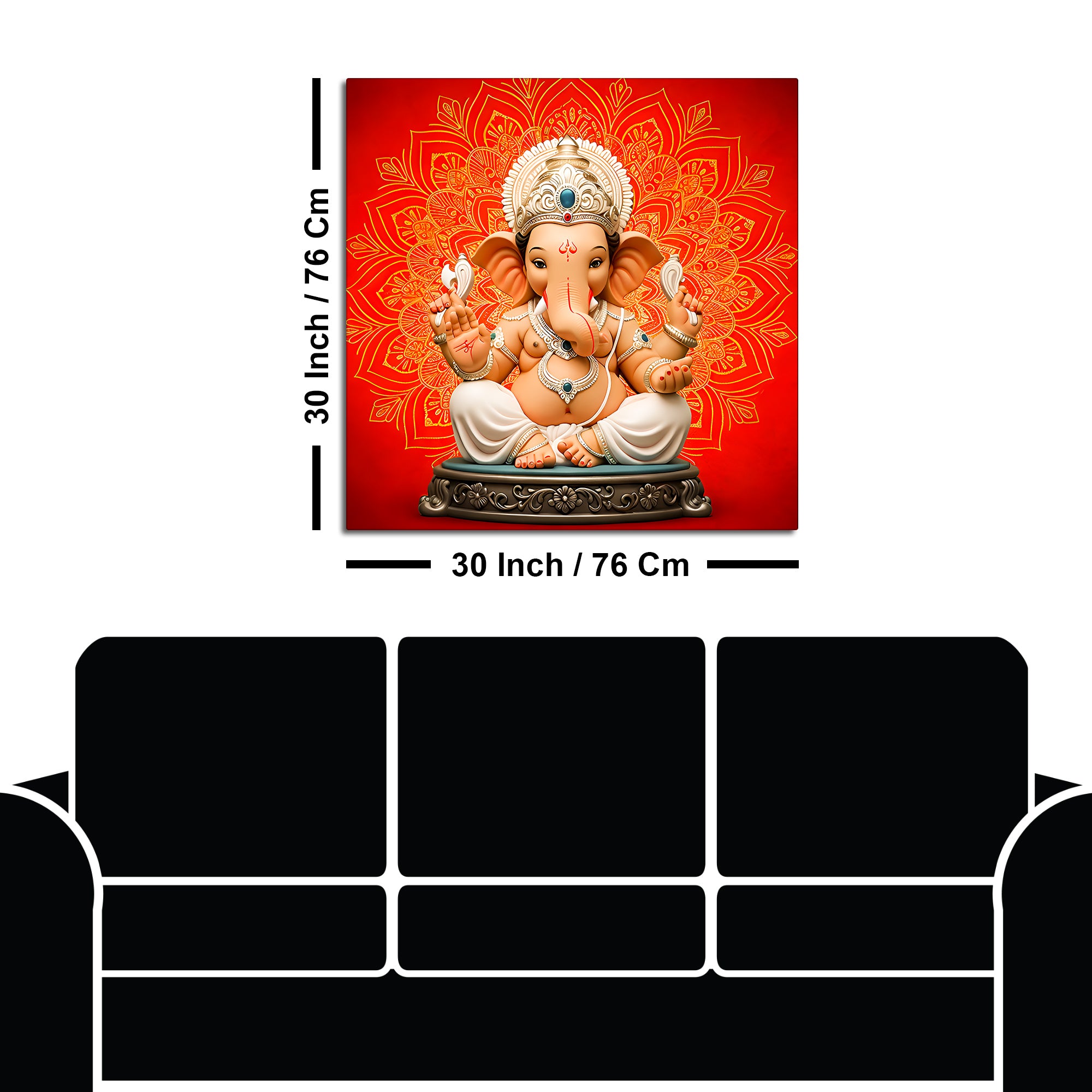 Classic Lord Ganpati Bappa Wall Painting