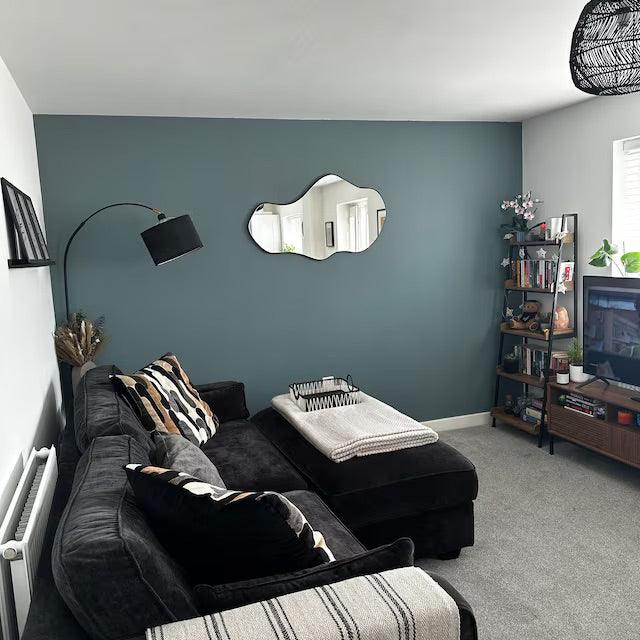 Cloud-Inspired Irregular Black Frame Wall Mirror