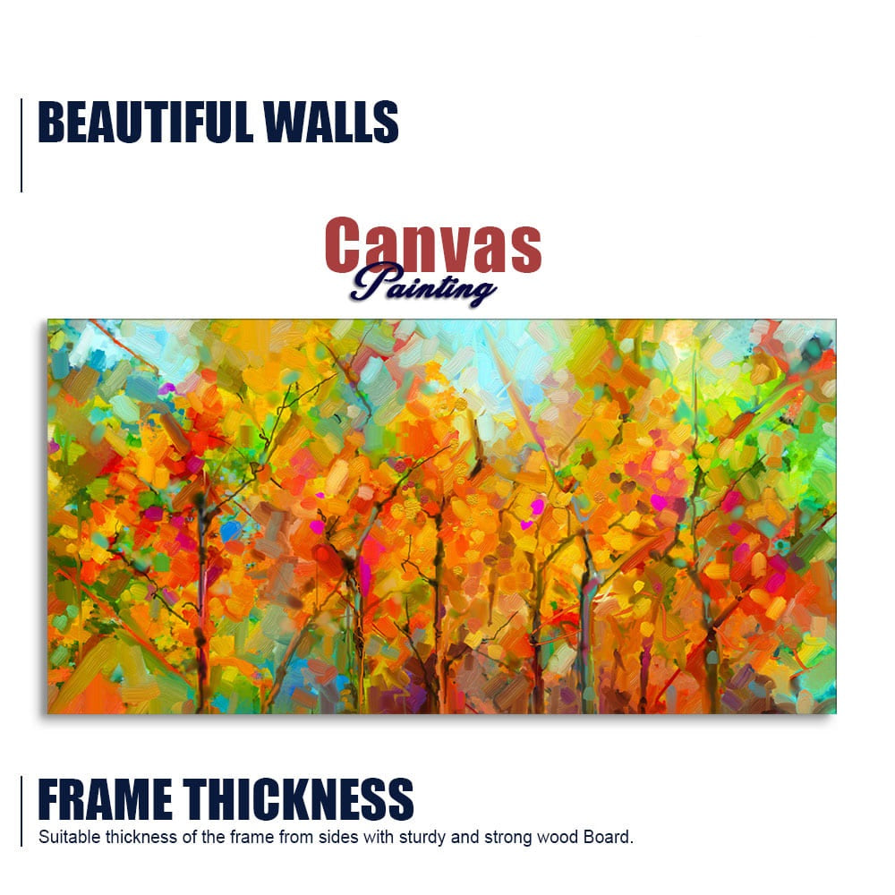 Colorful Abstract Art of Trees Canvas Wall Painting