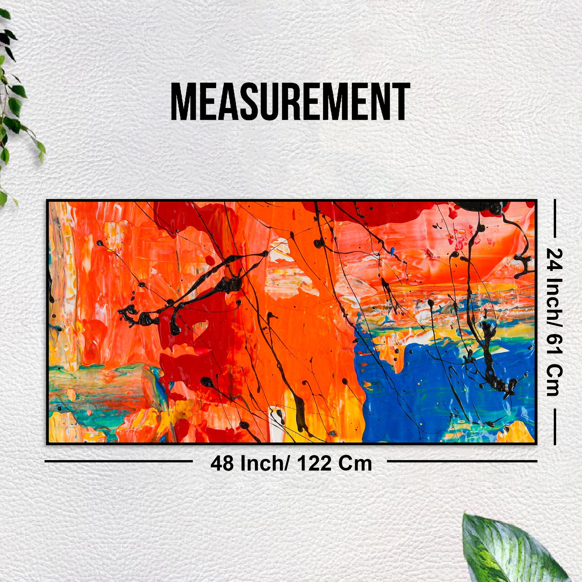 Colorful Abstract Floating Frame Wall Painting