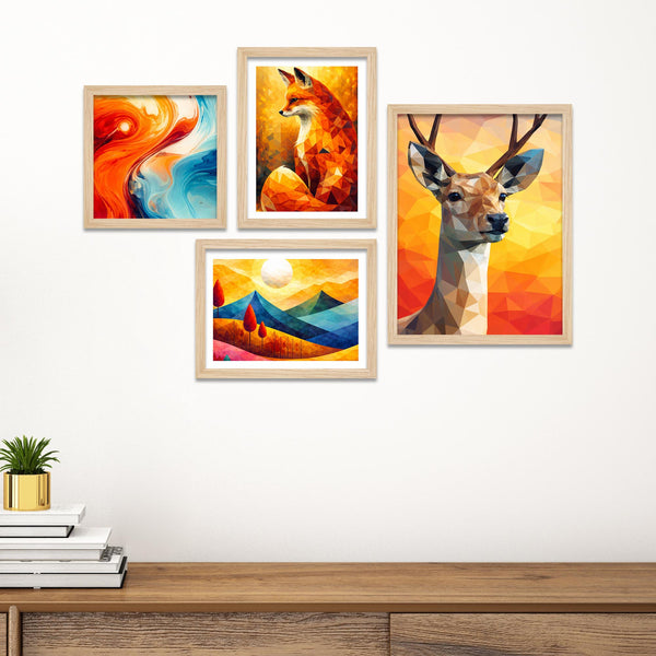 colorful-abstract-nature-wall-frame-set-of-four
