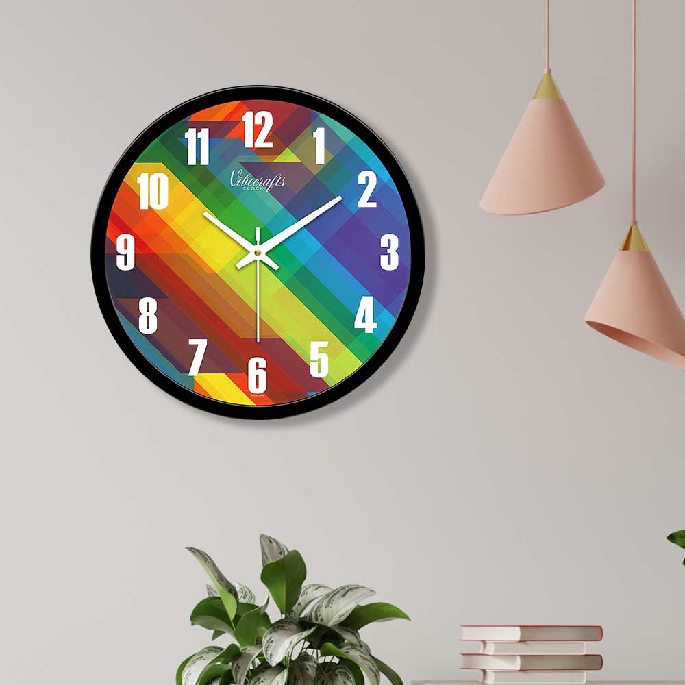 multicolour Wall Clock For Living Office