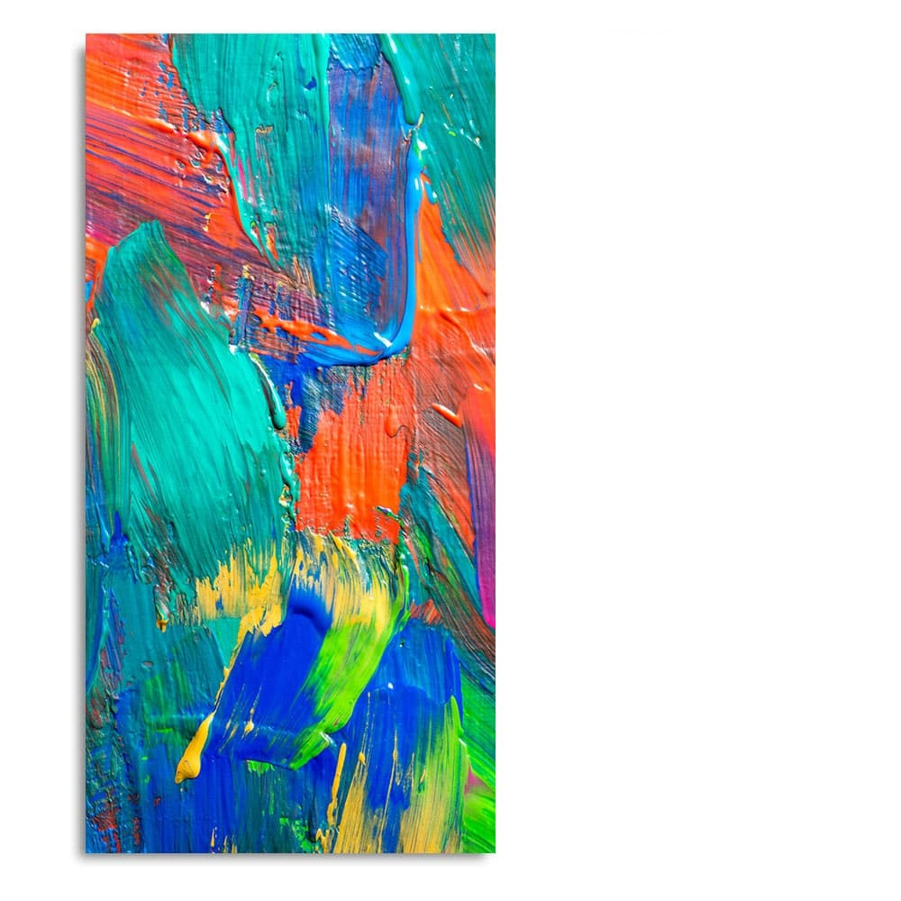 Colorful Brush Strokes Abstract Art Premium Canvas Wall Painting