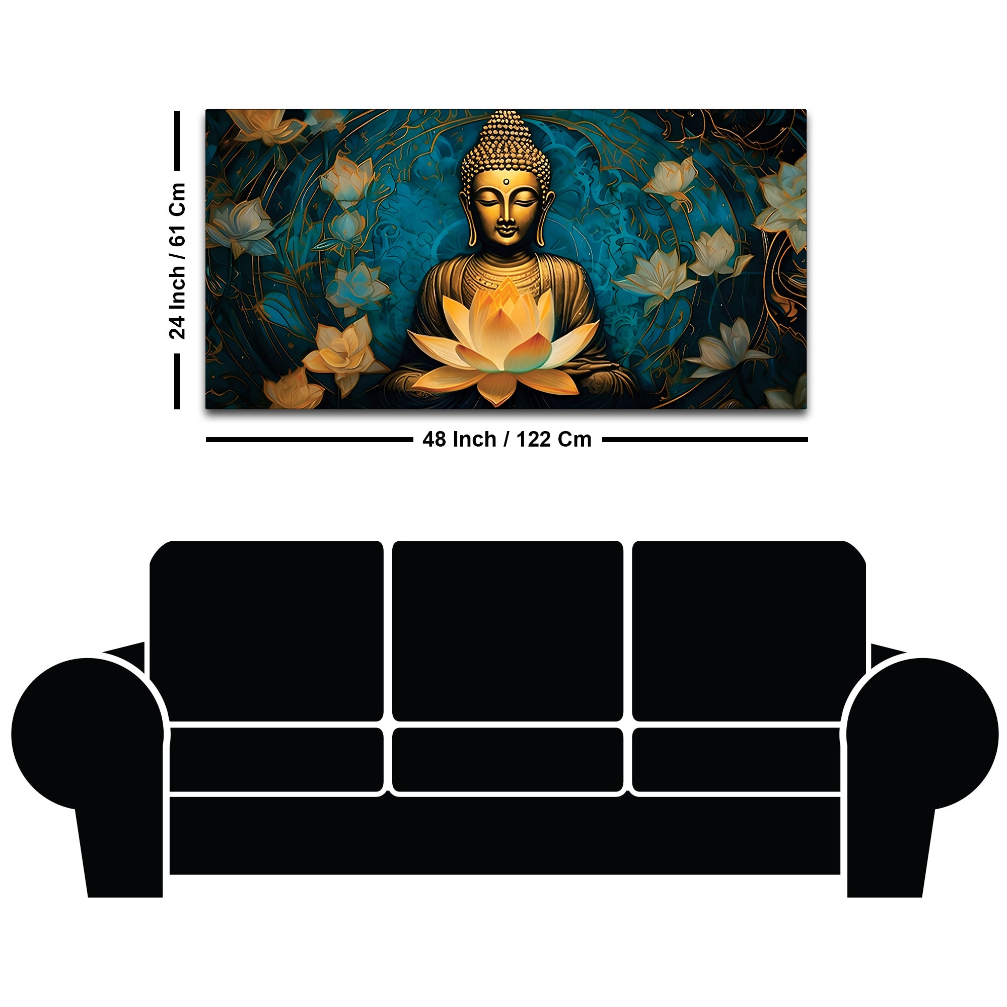 Colorful Buddha Wall Art – Premium Spiritual Canvas