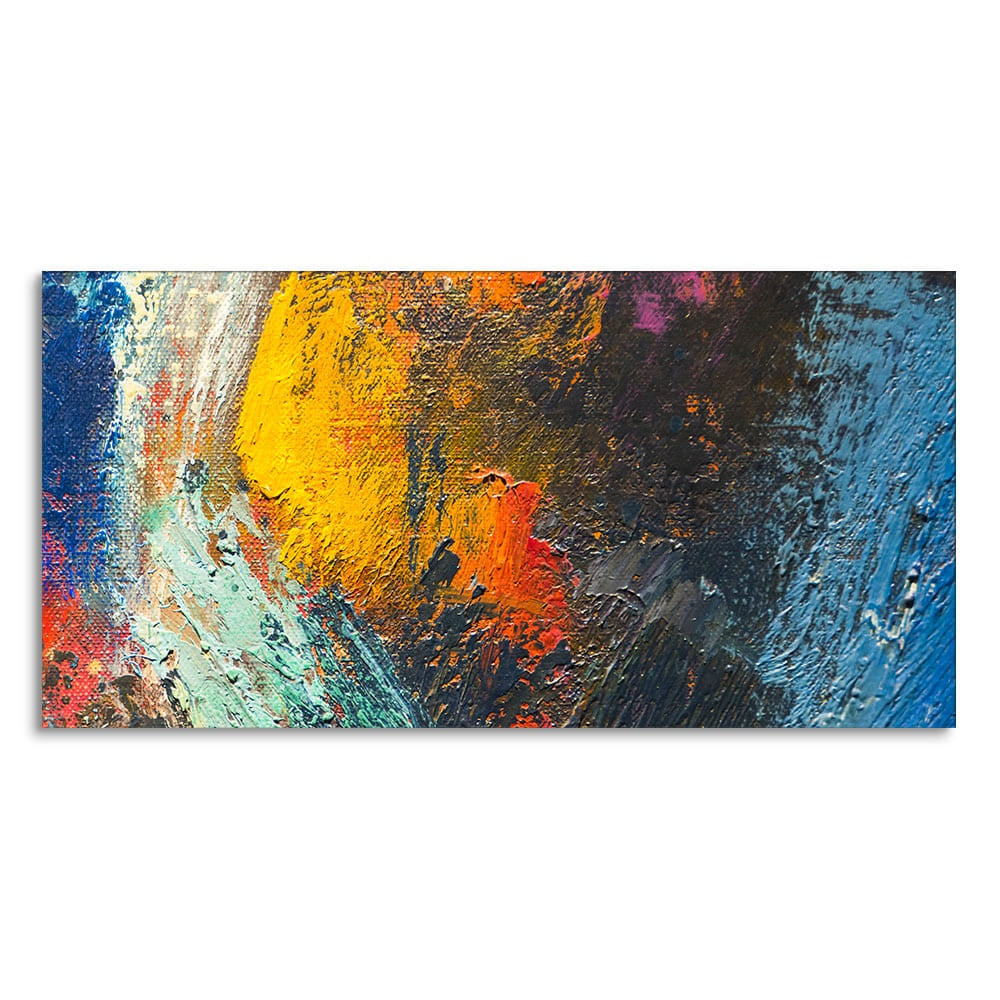 Colorful Strokes Abstract Art Canvas Wall Painting