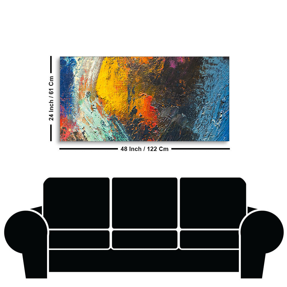Colorful Strokes Abstract Art Canvas Wall Painting