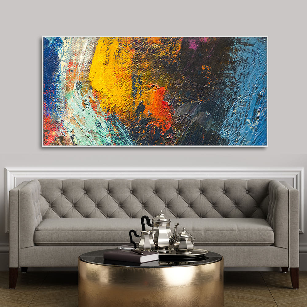 Colorful Strokes Abstract Art Canvas Wall Painting