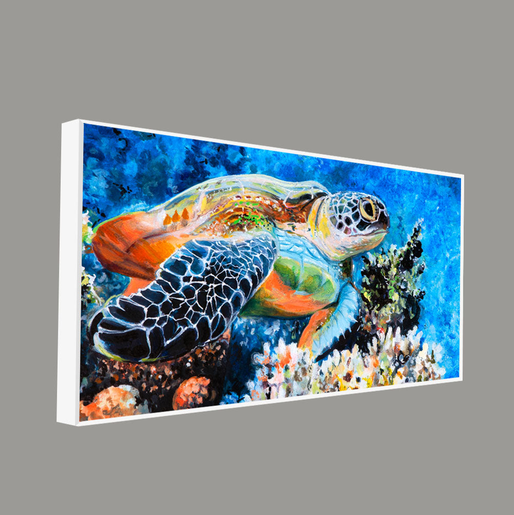 Colorful Turtle Canvas Wall Painting