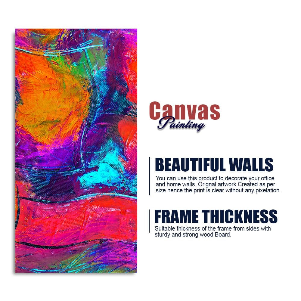 Colorful Vibrant Abstract Art Premium Canvas Wall Painting