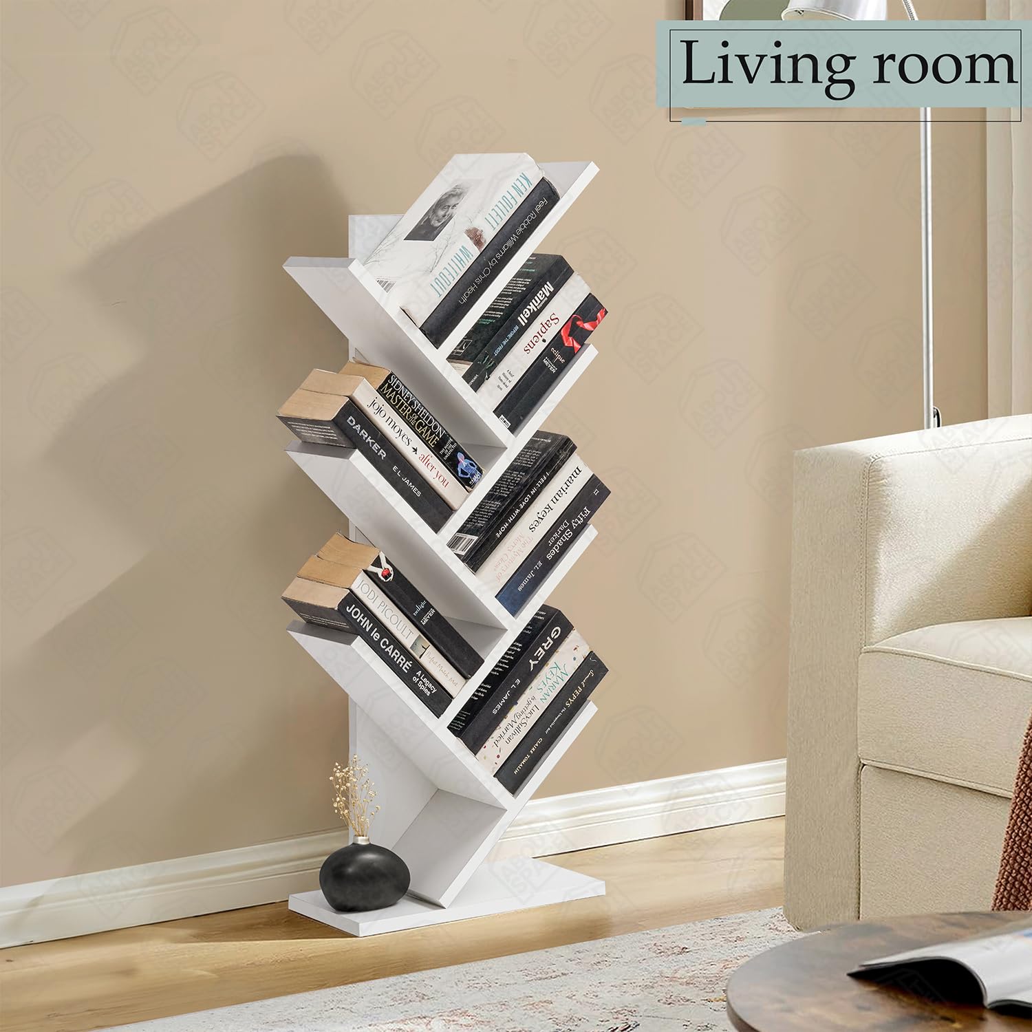 Contemporary Tree-Shaped Book Shelf Organizer
