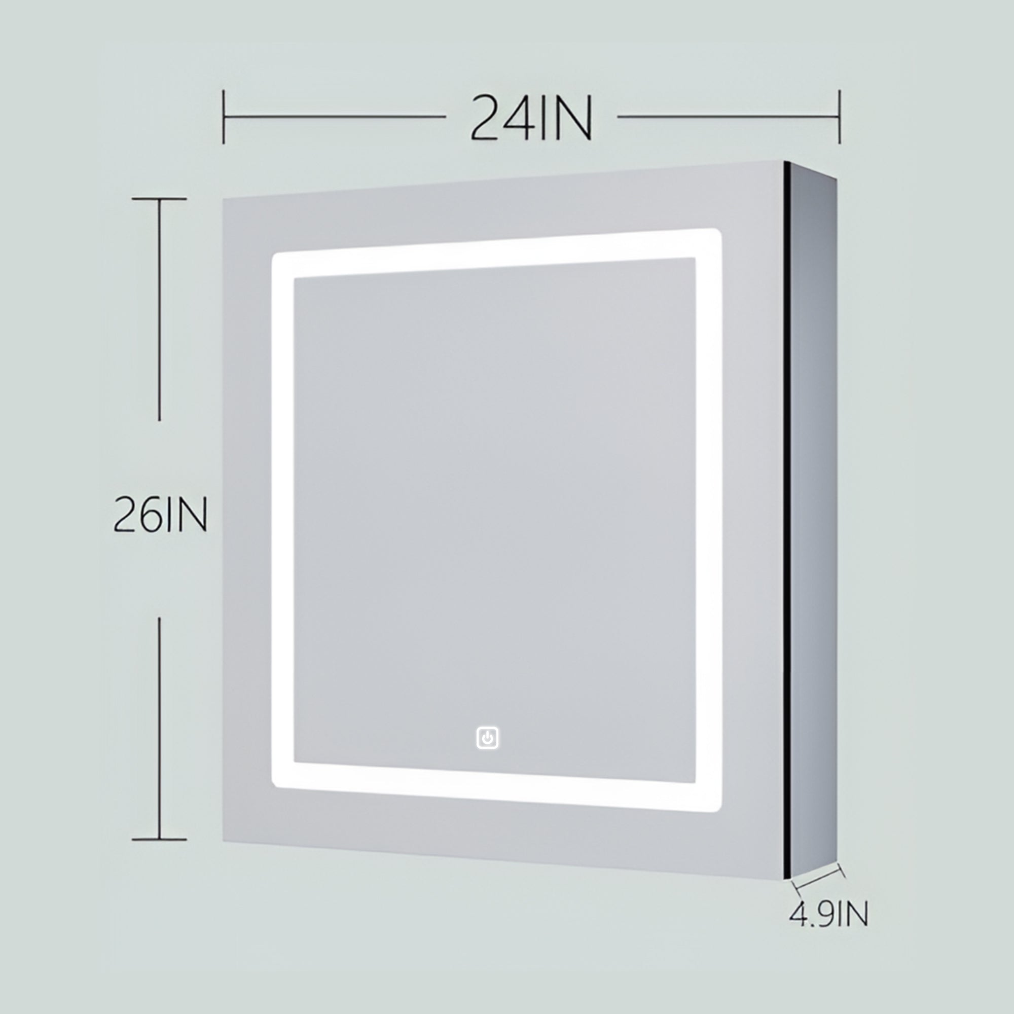 Contemporary Vanity Mirror Cabinet with Interior Organization