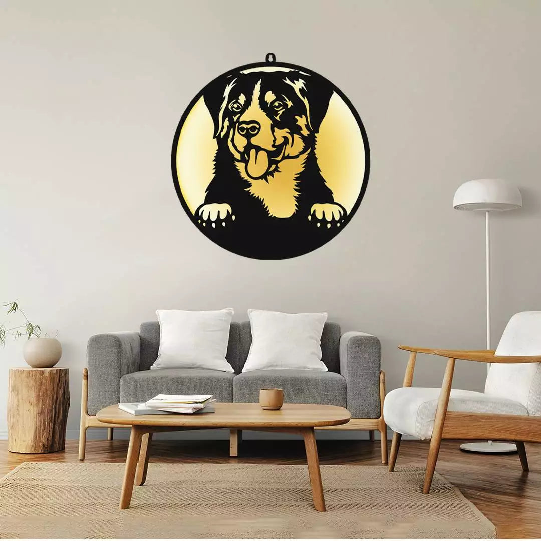 Cute Dog Face LED Wall Light for Pet Lovers Wall Decor