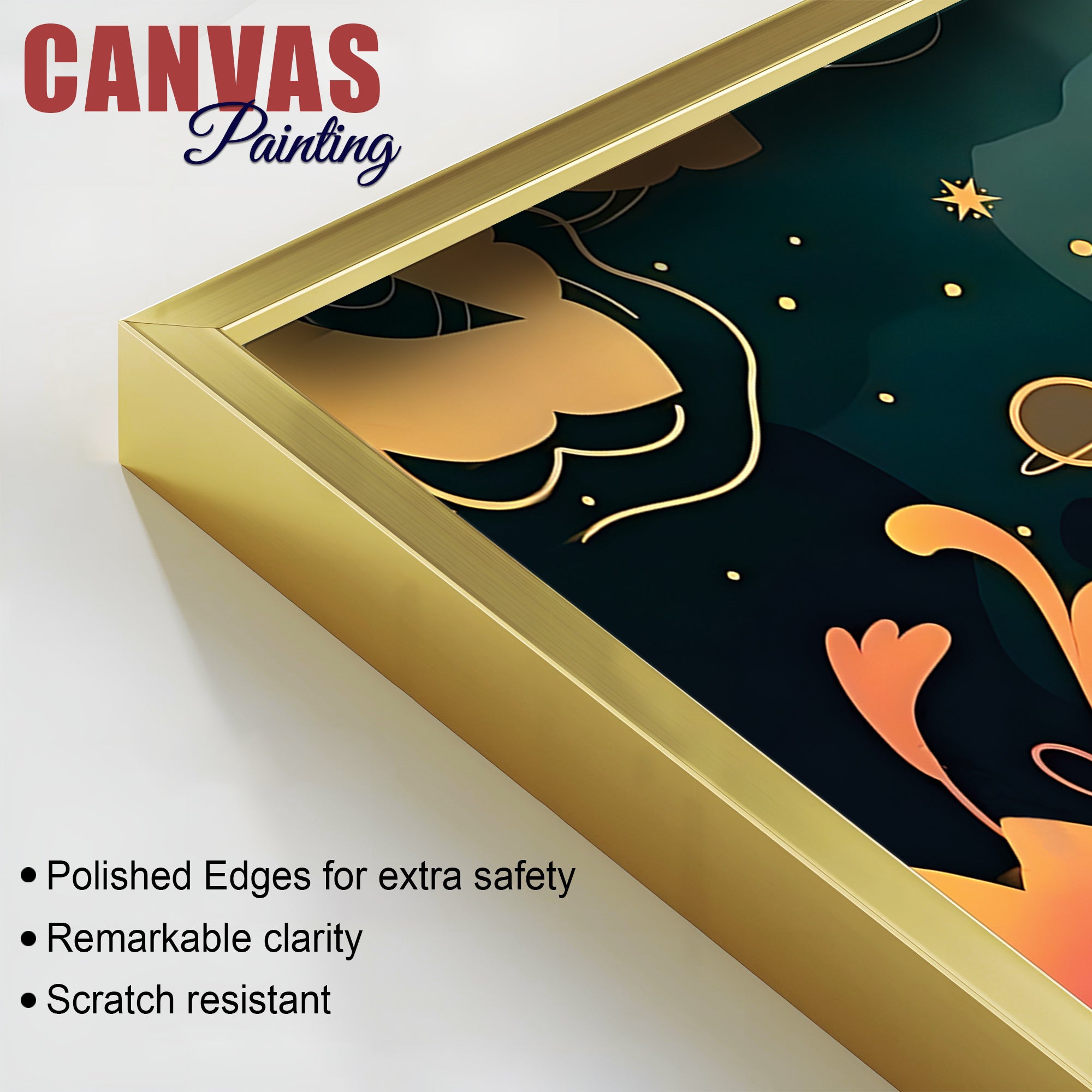 Cute Lord Ganesha modern illustration Premium caricature Canvas Wall Painting for Home & Office Decoration – Modern Spiritual Wall Art