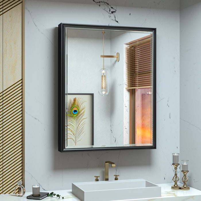 Cyrille Modern Recessed or Surface Mount Mirror Cabinet