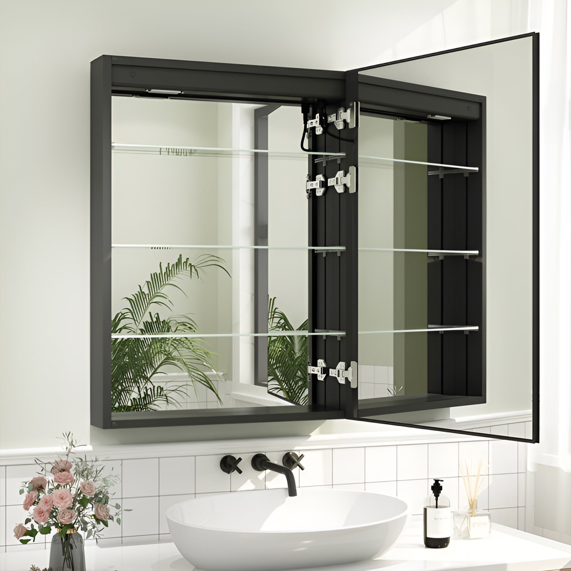 Daylight LED Mirror Cabinet with Touch Sensor and Minimalist Design