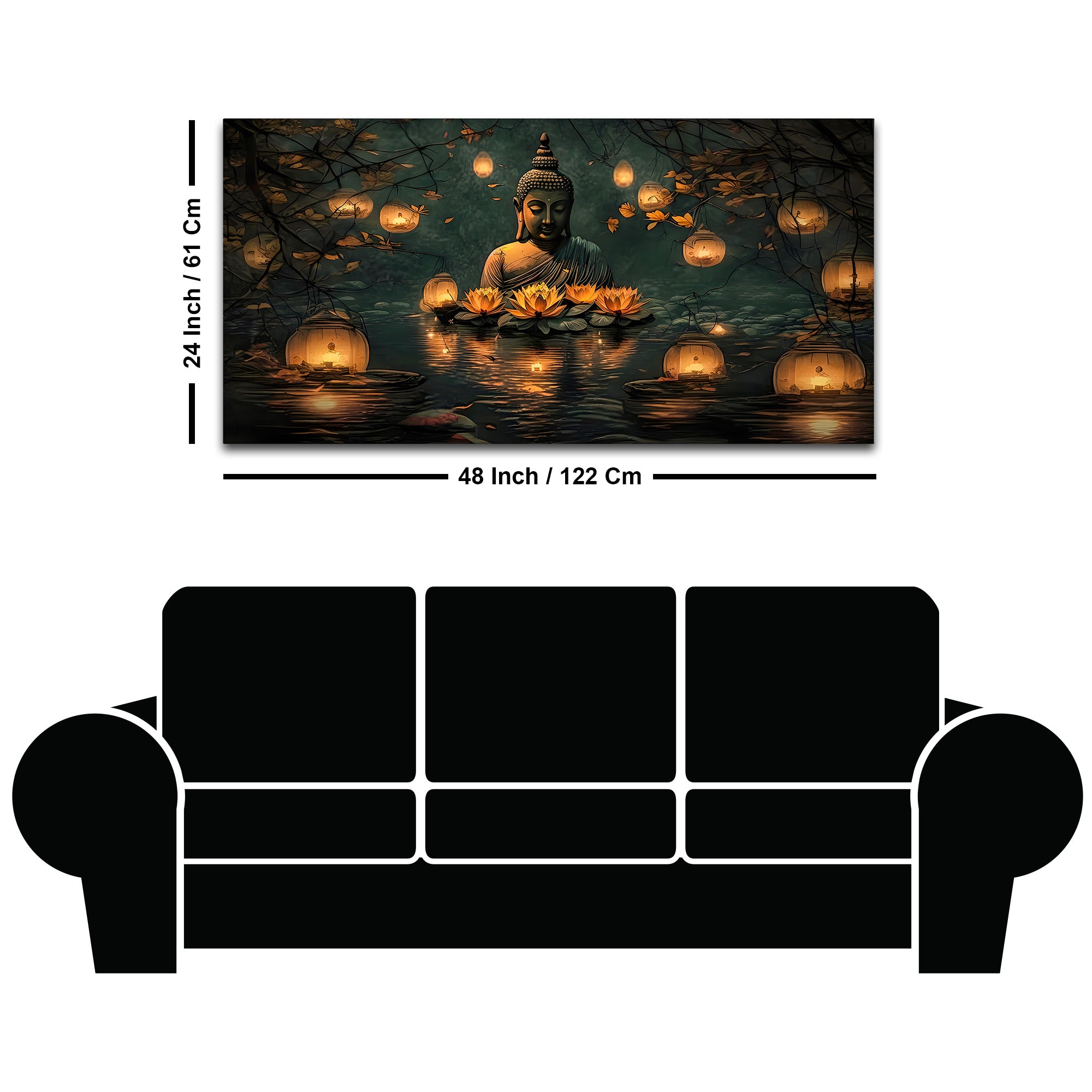 Decorative Buddha Canvas Wall Painting