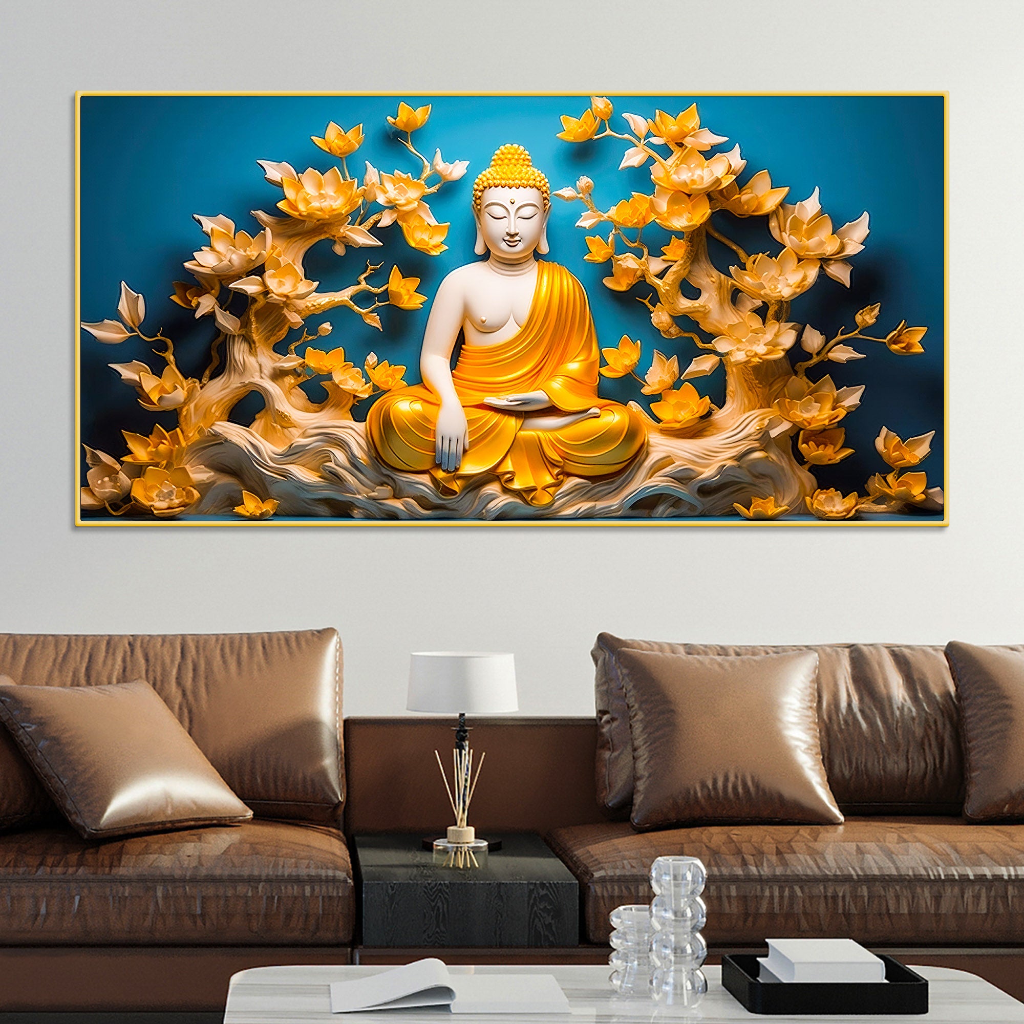 Decorative Buddha Wall Art on Canvas for Stylish Home Décor